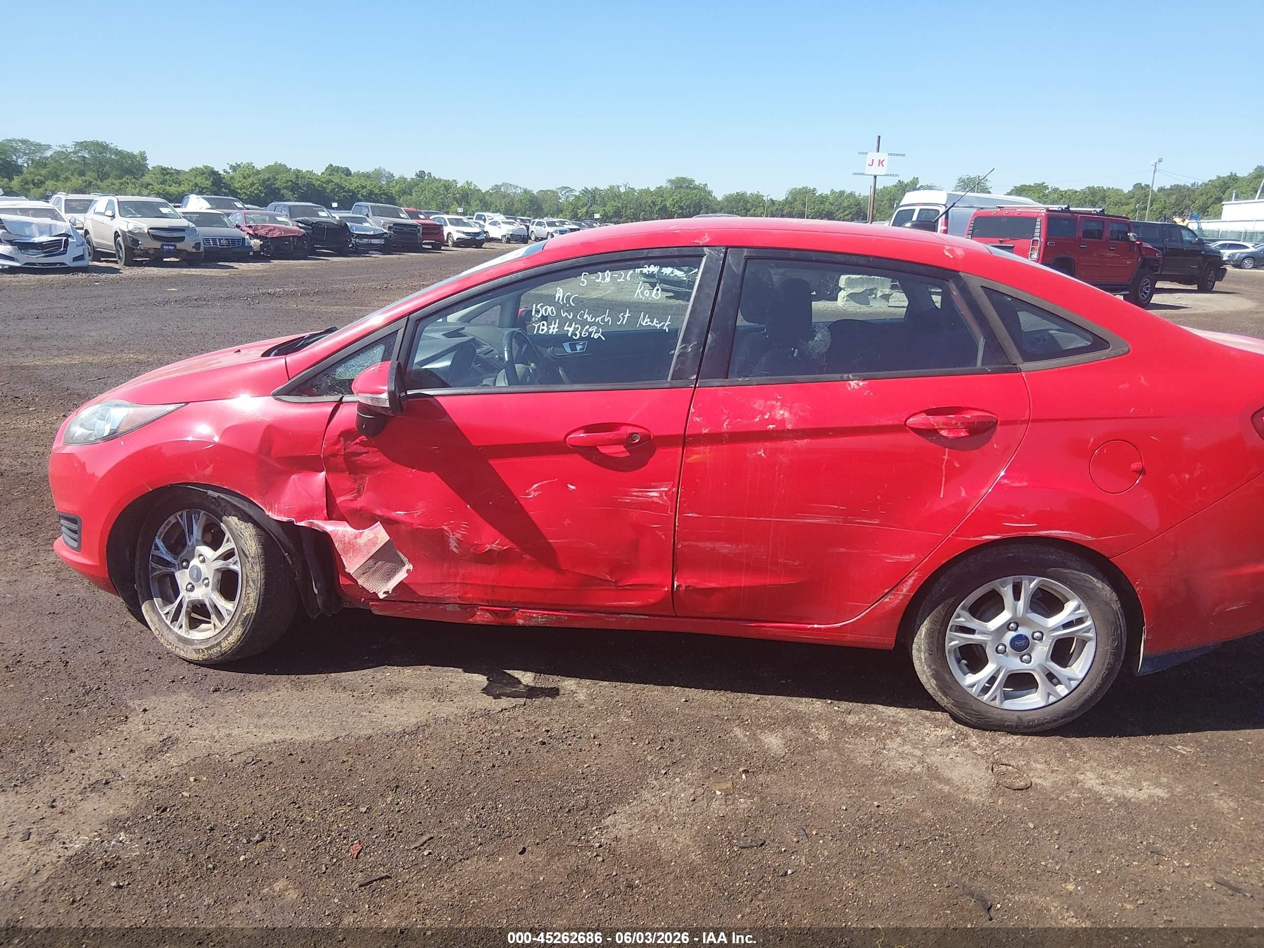 2015 Ford Fiesta Se Red vin: 3FADP4BJ6FM101789