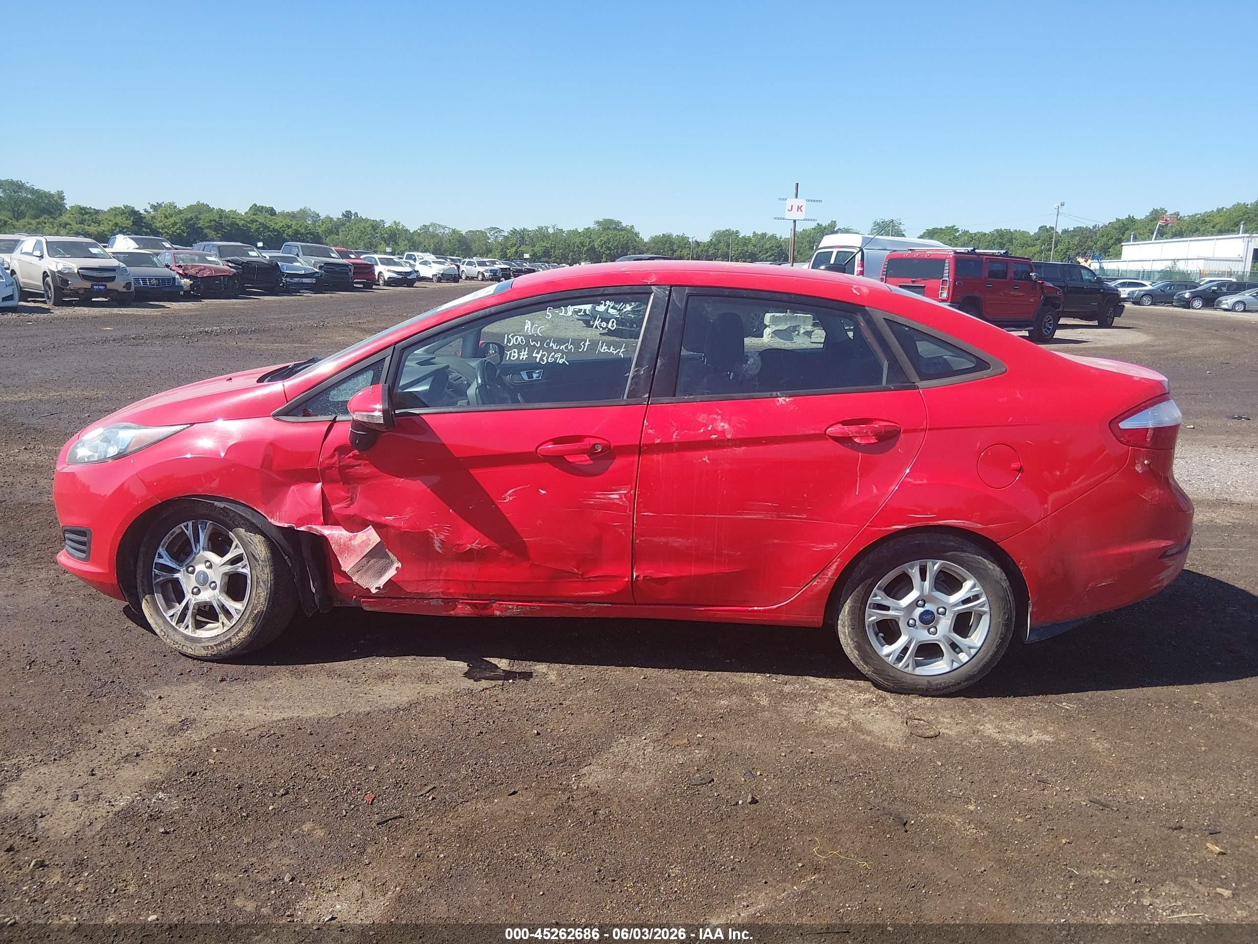 2015 Ford Fiesta Se Red vin: 3FADP4BJ6FM101789