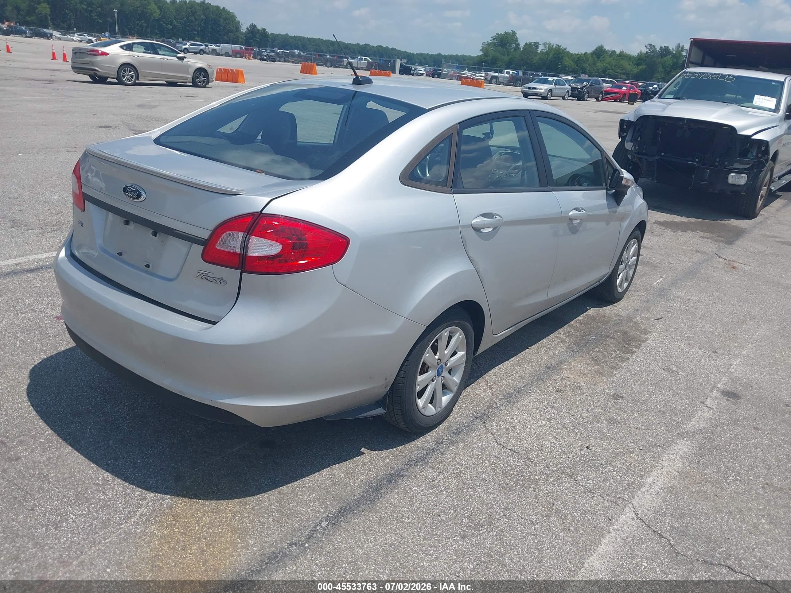2013 Ford Fiesta Se Silver vin: 3FADP4BJ7DM130831