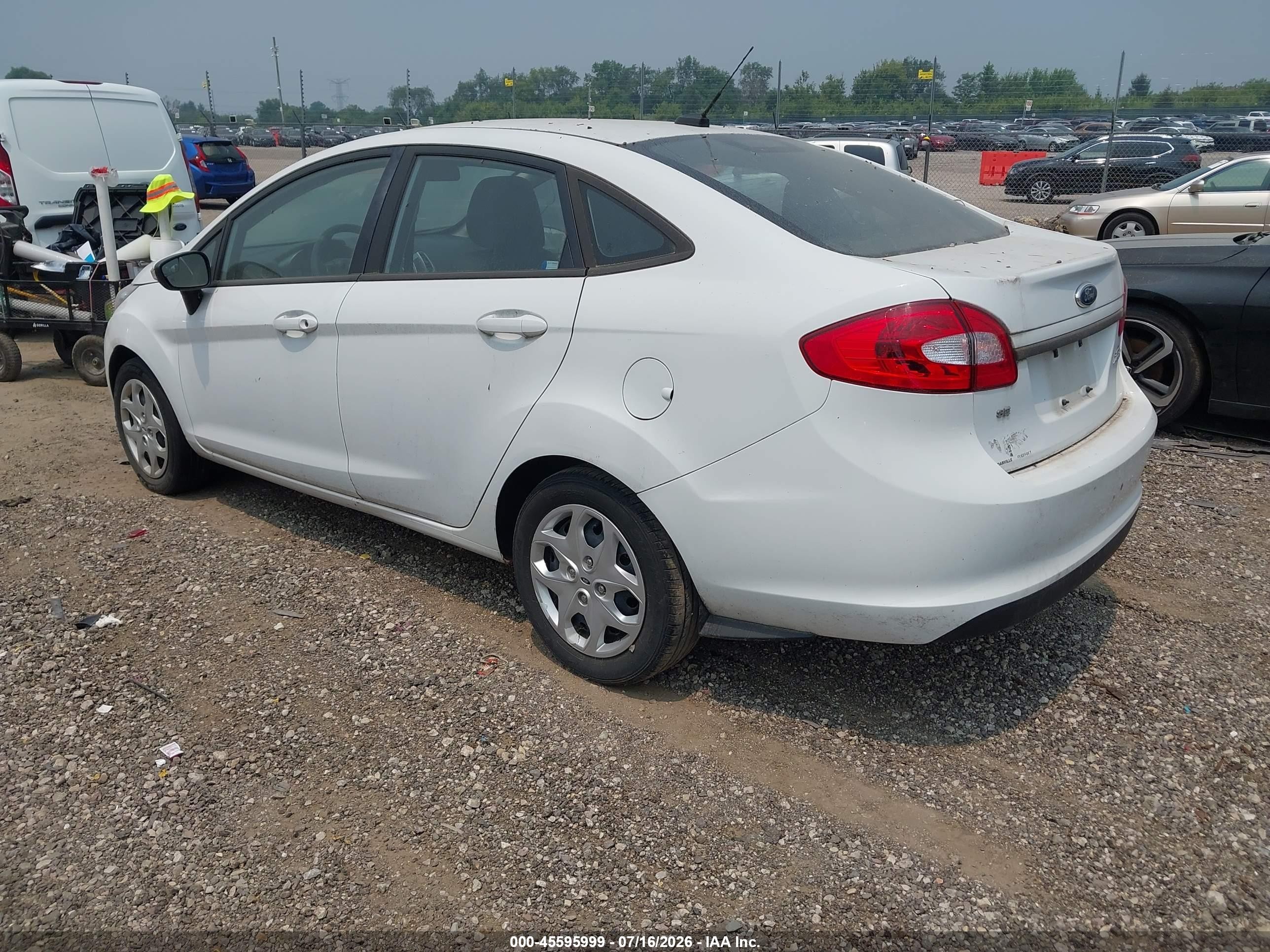2013 Ford Fiesta Se White vin: 3FADP4BJ7DM146558