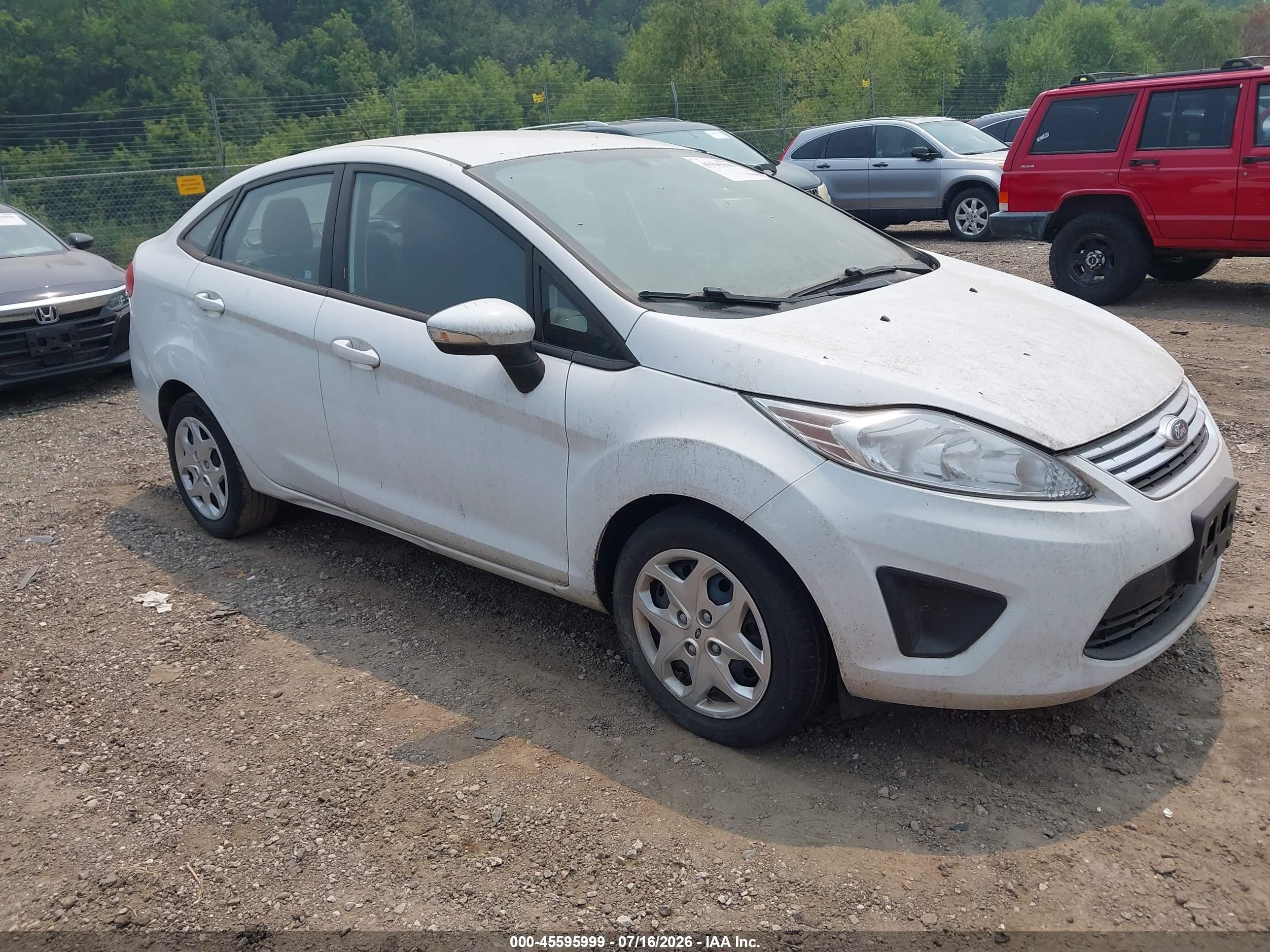 2013 Ford Fiesta Se White vin: 3FADP4BJ7DM146558