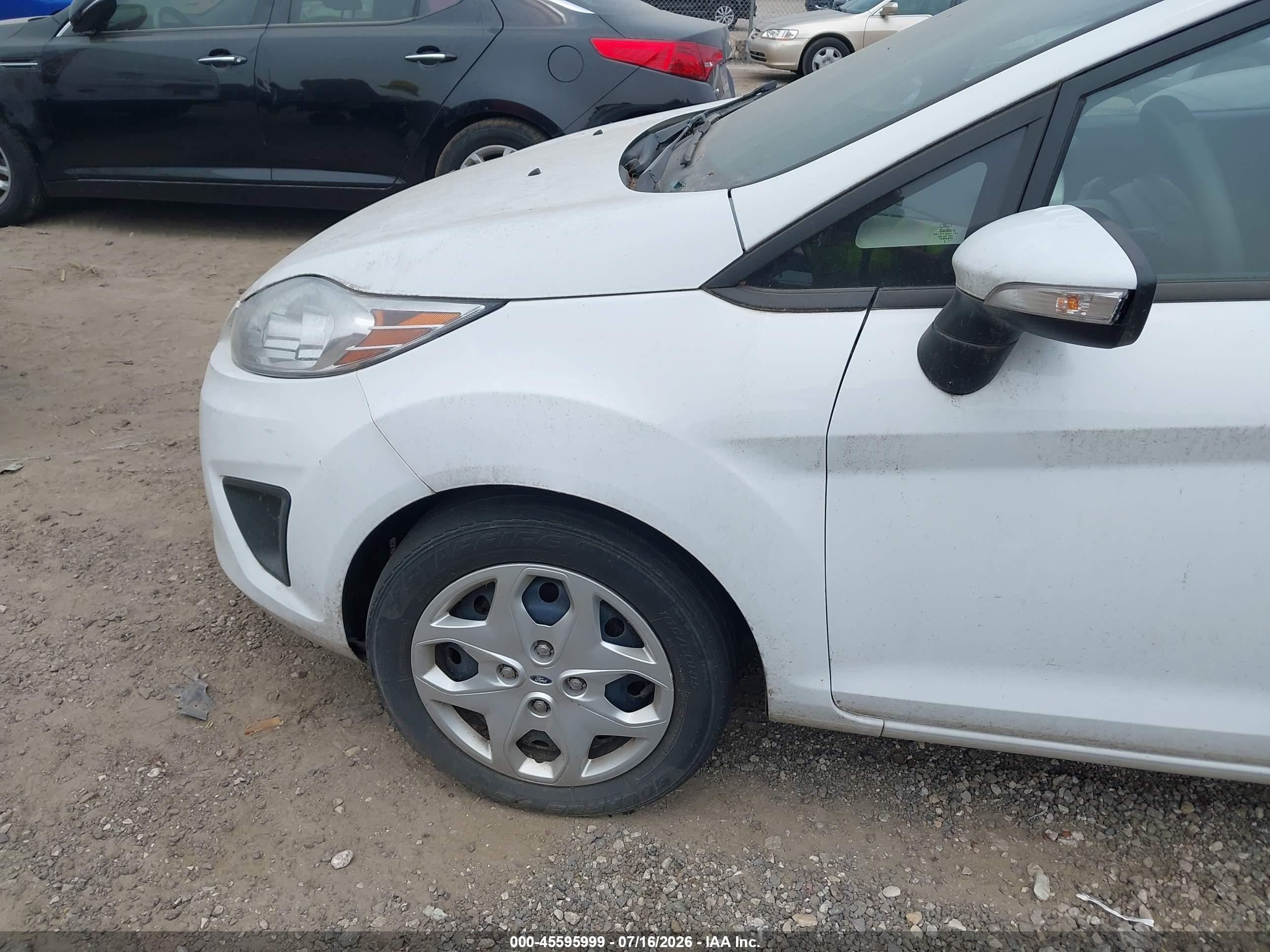 2013 Ford Fiesta Se White vin: 3FADP4BJ7DM146558