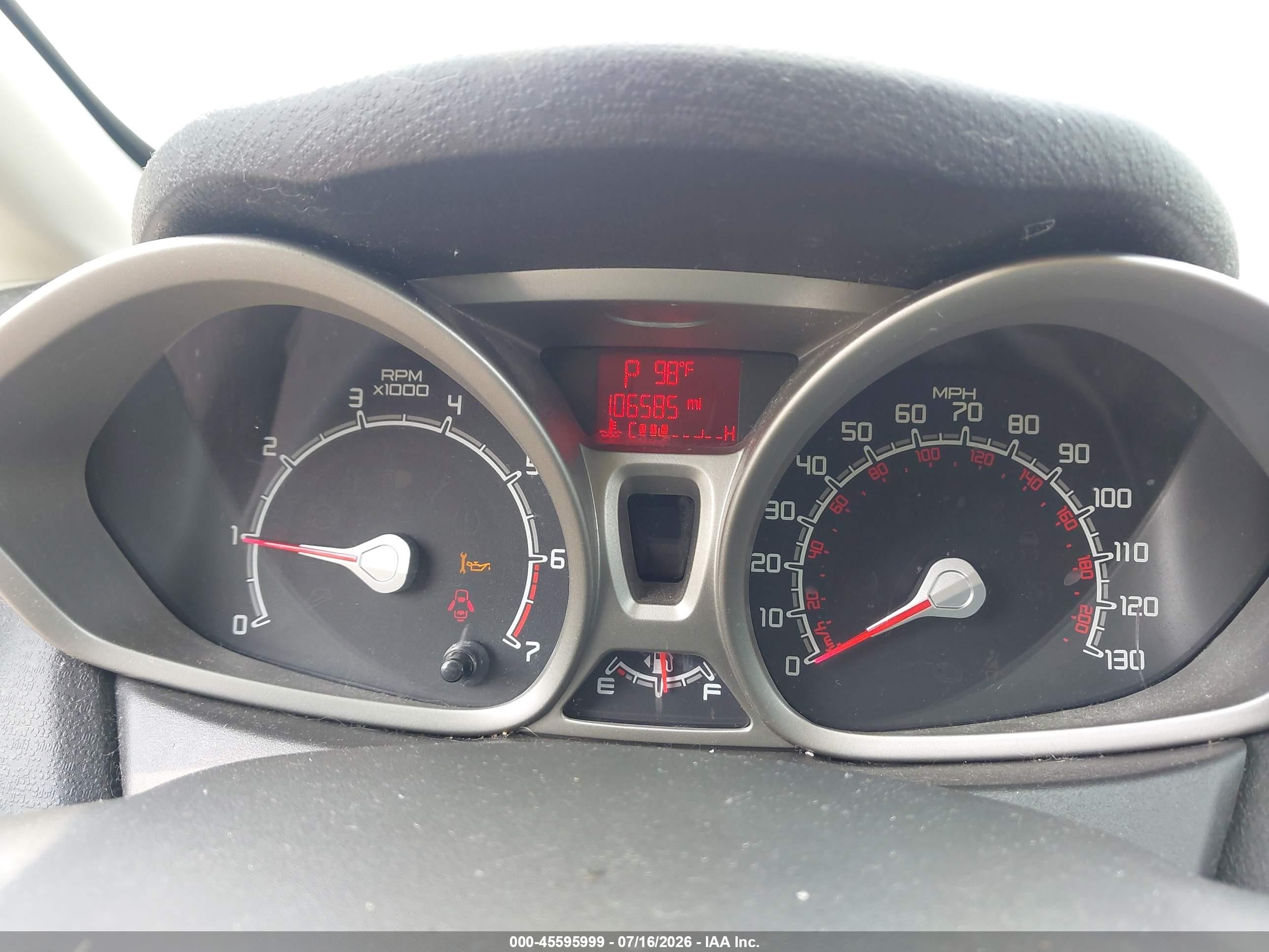2013 Ford Fiesta Se White vin: 3FADP4BJ7DM146558