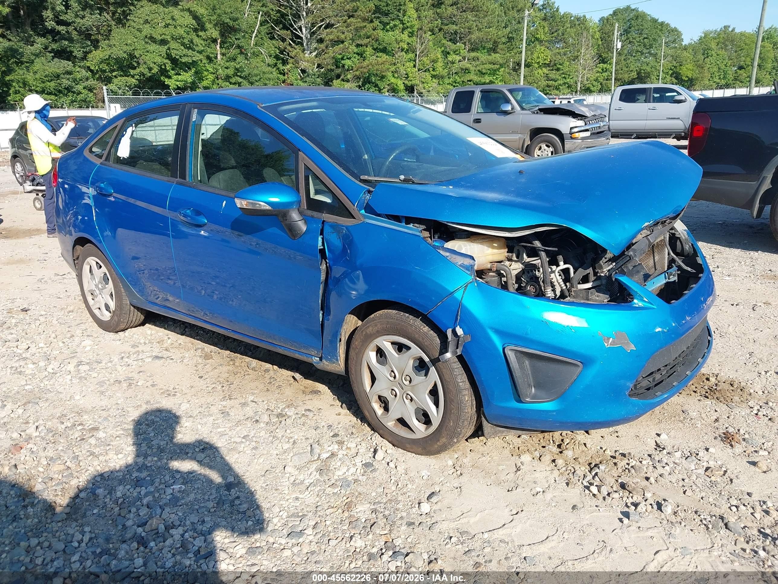 2013 Ford Fiesta Se Blue vin: 3FADP4BJ7DM171959