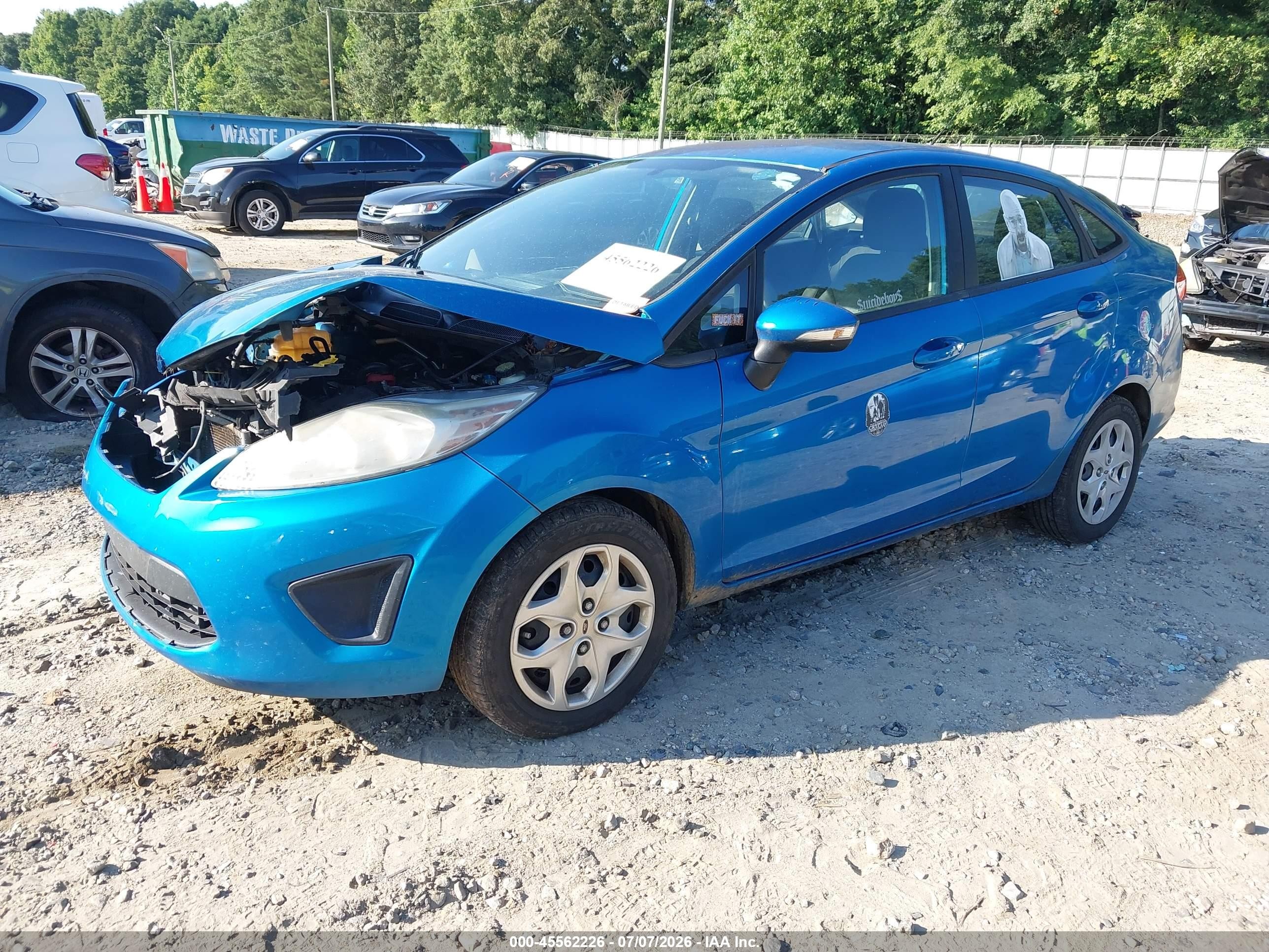 2013 Ford Fiesta Se Blue vin: 3FADP4BJ7DM171959