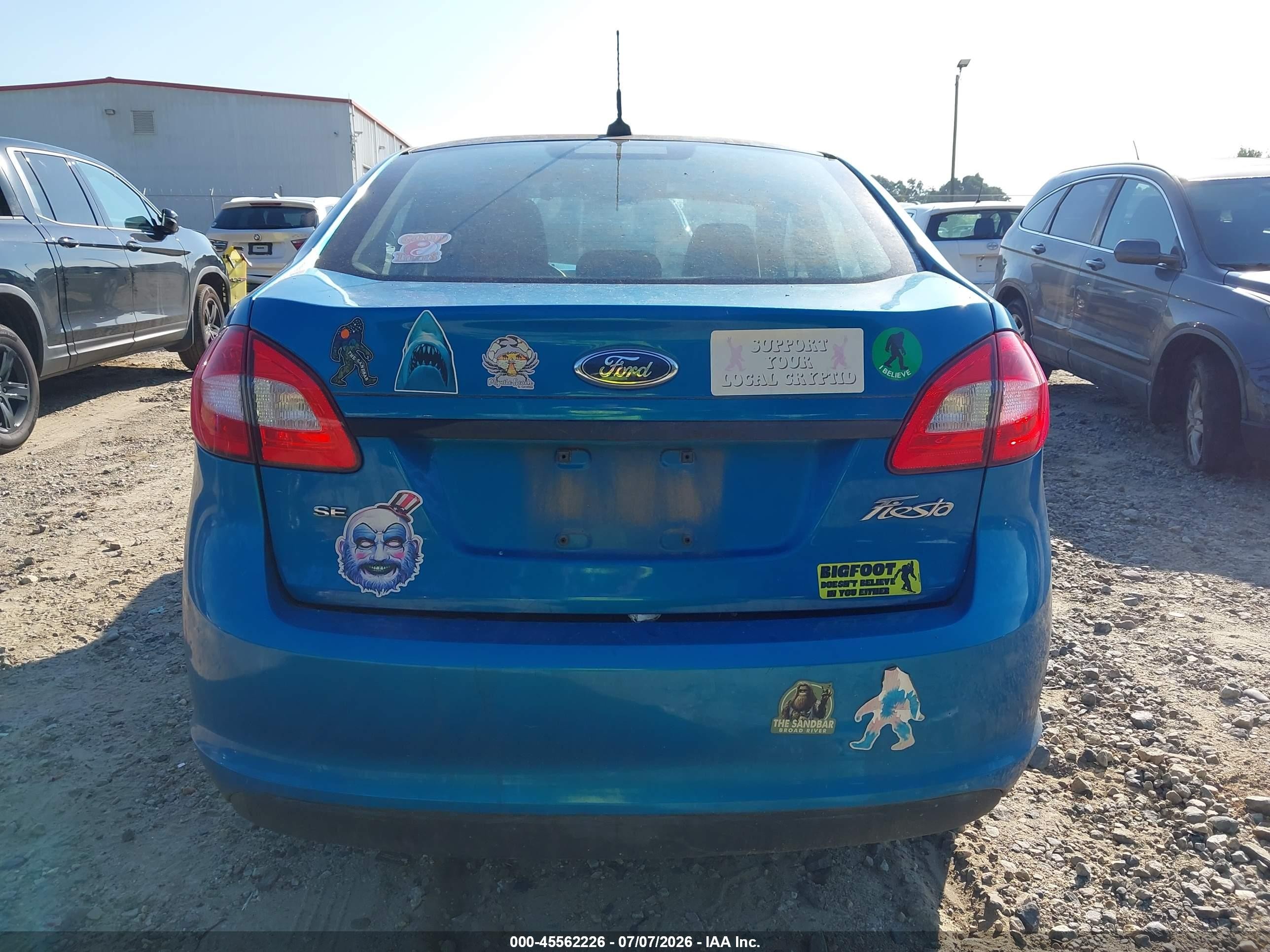 2013 Ford Fiesta Se Blue vin: 3FADP4BJ7DM171959