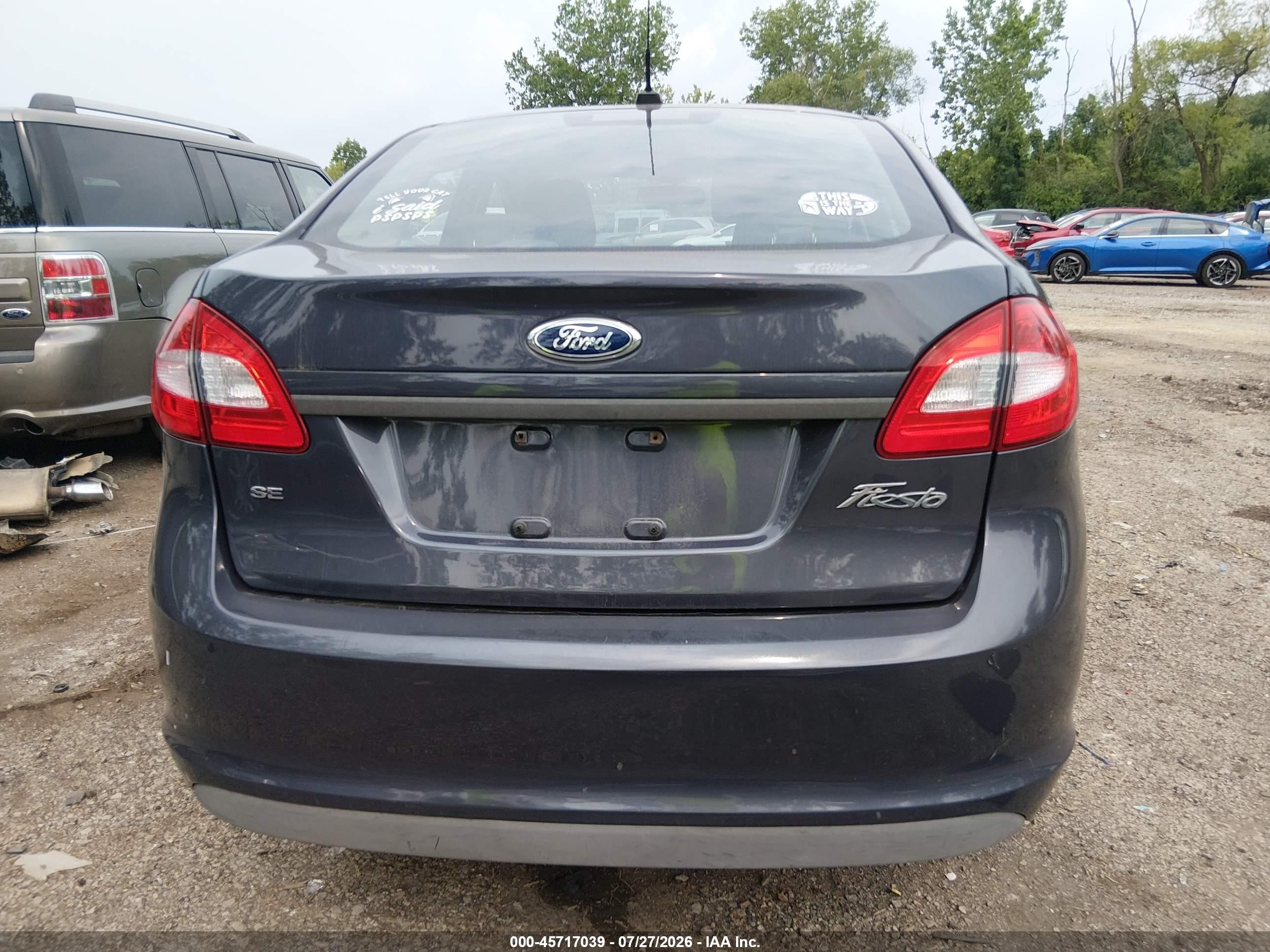 2013 Ford Fiesta Se Blue vin: 3FADP4BJ7DM175946