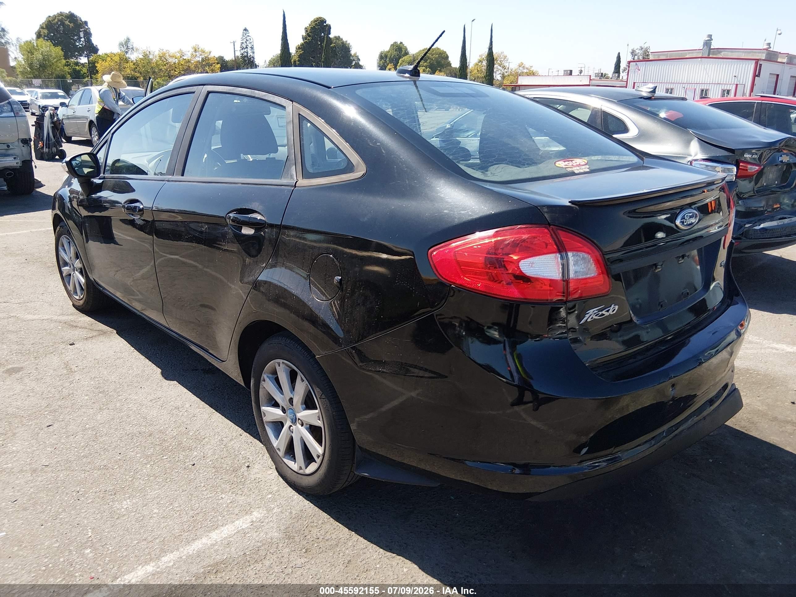 2013 Ford Fiesta Se Black vin: 3FADP4BJ7DM208105