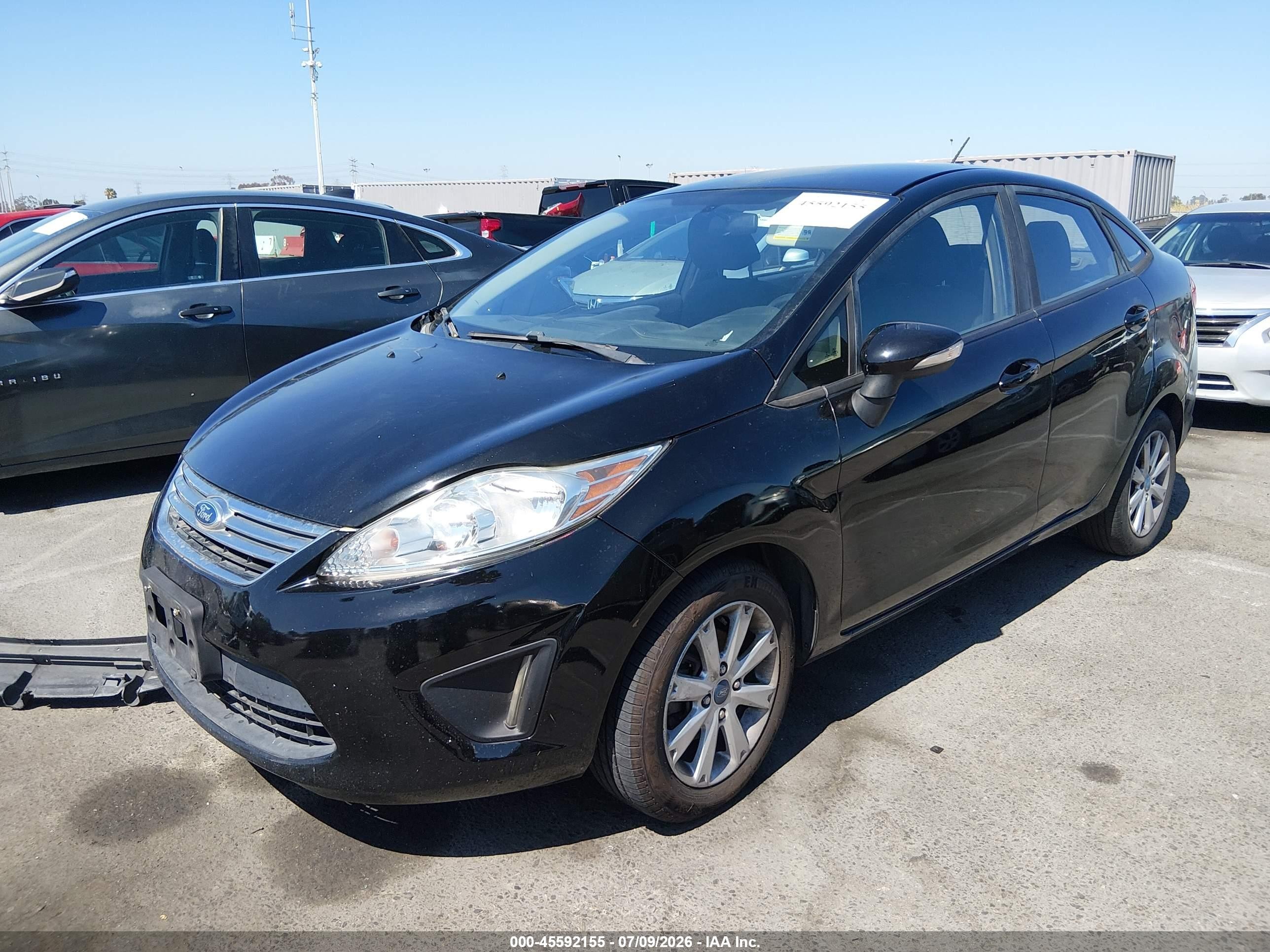 2013 Ford Fiesta Se Black vin: 3FADP4BJ7DM208105