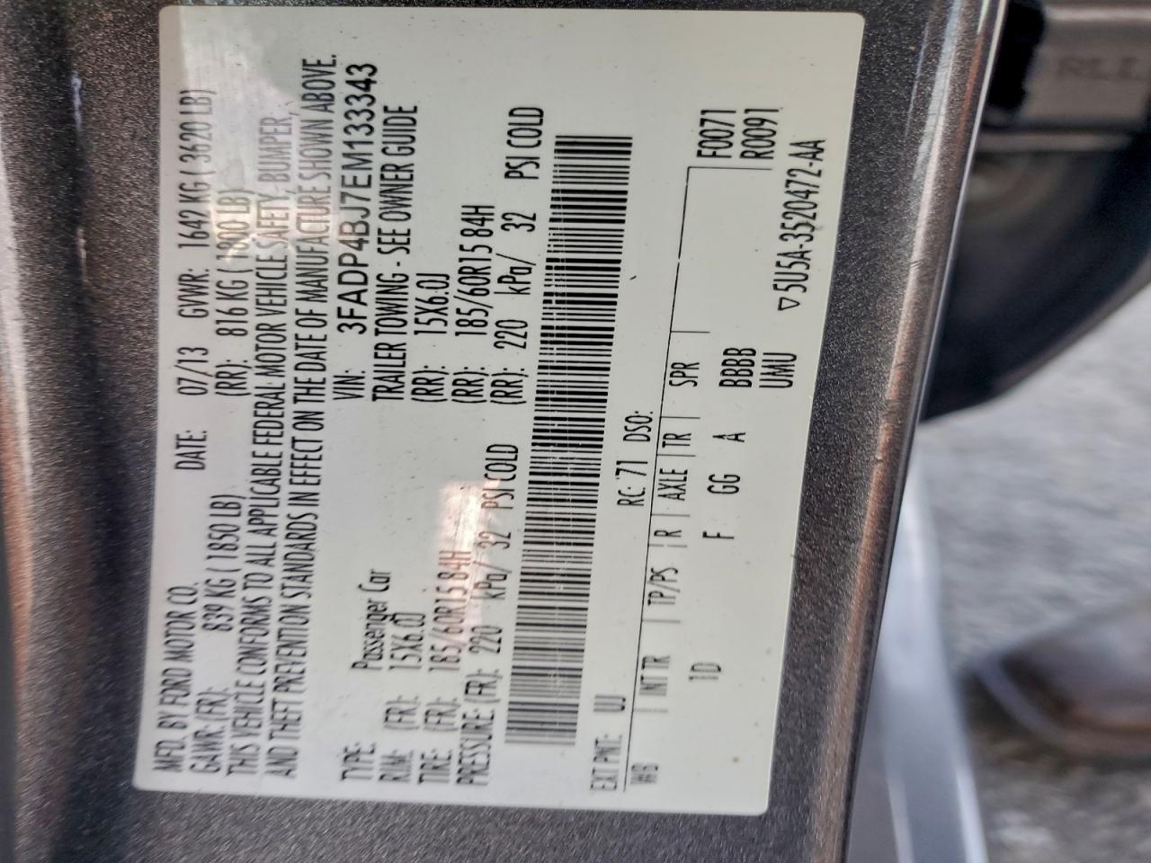 2014 Ford Fiesta Se Серый vin: 3FADP4BJ7EM133343