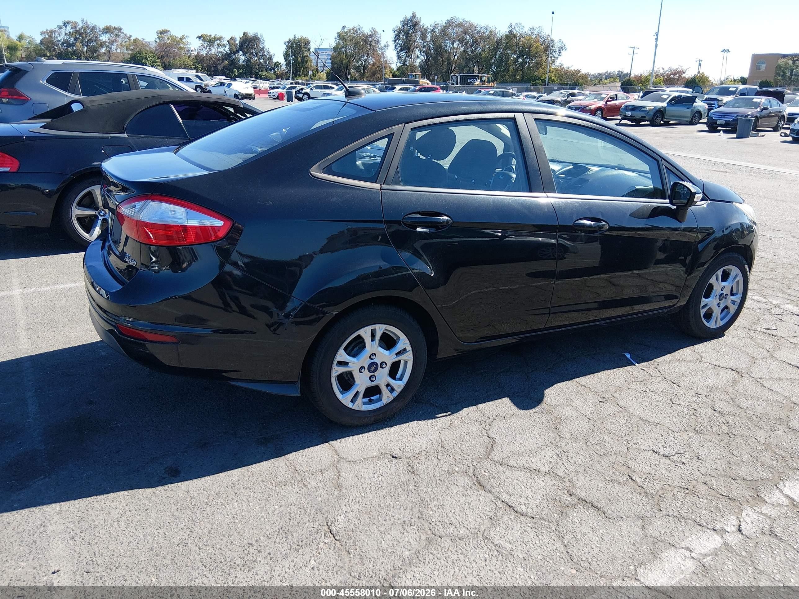 2014 Ford Fiesta Se Black vin: 3FADP4BJ7EM190948