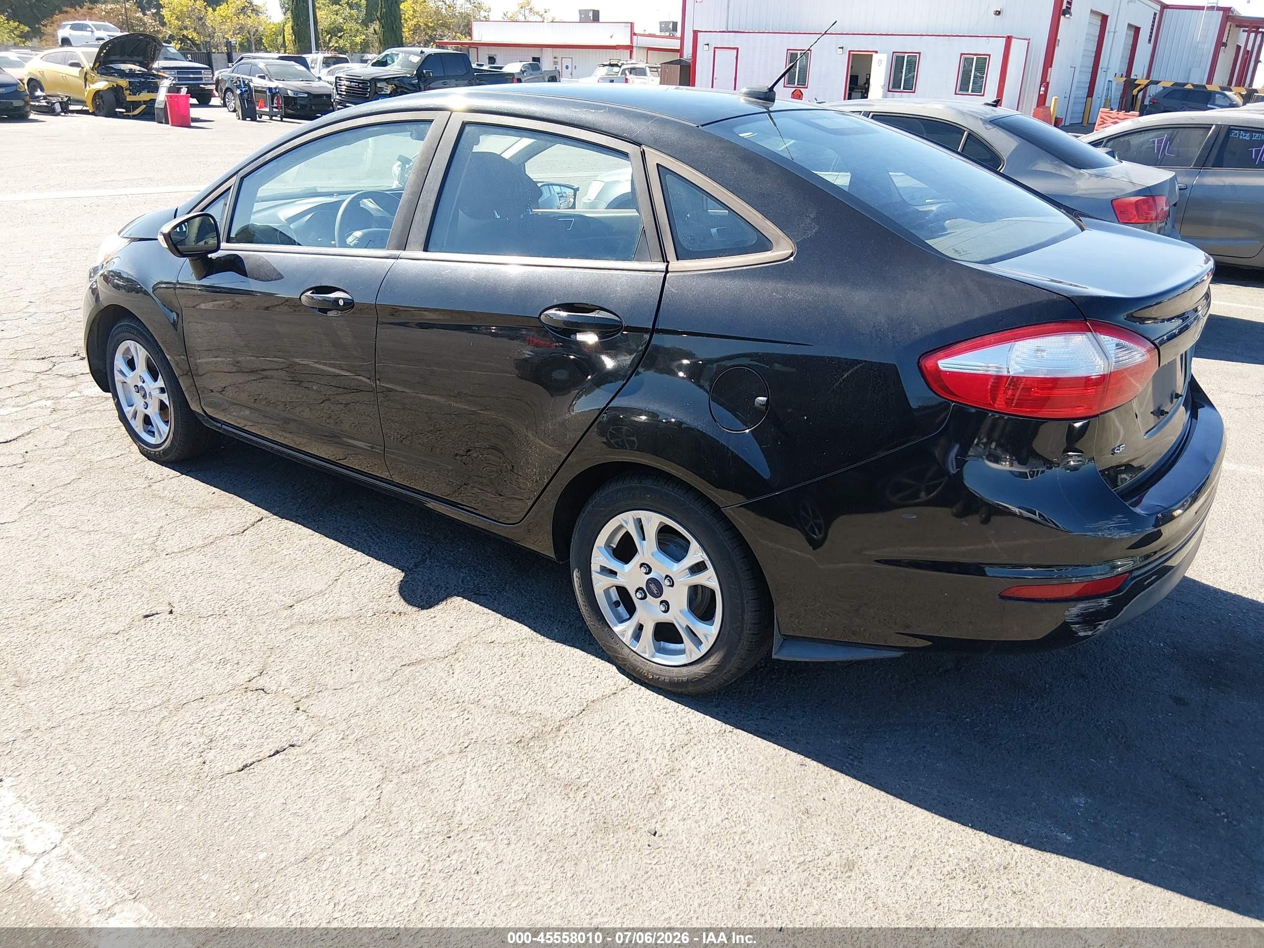 2014 Ford Fiesta Se Black vin: 3FADP4BJ7EM190948
