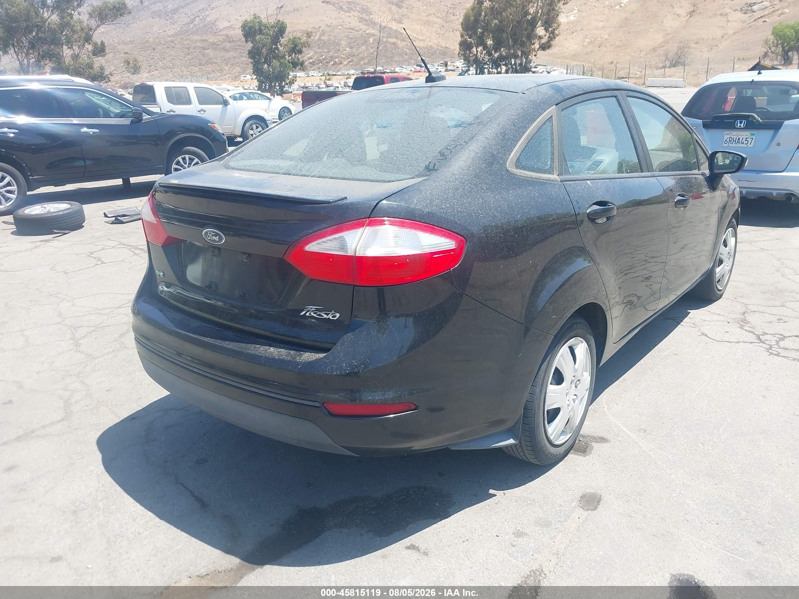 2014 Ford Fiesta Se Black vin: 3FADP4BJ7EM203553