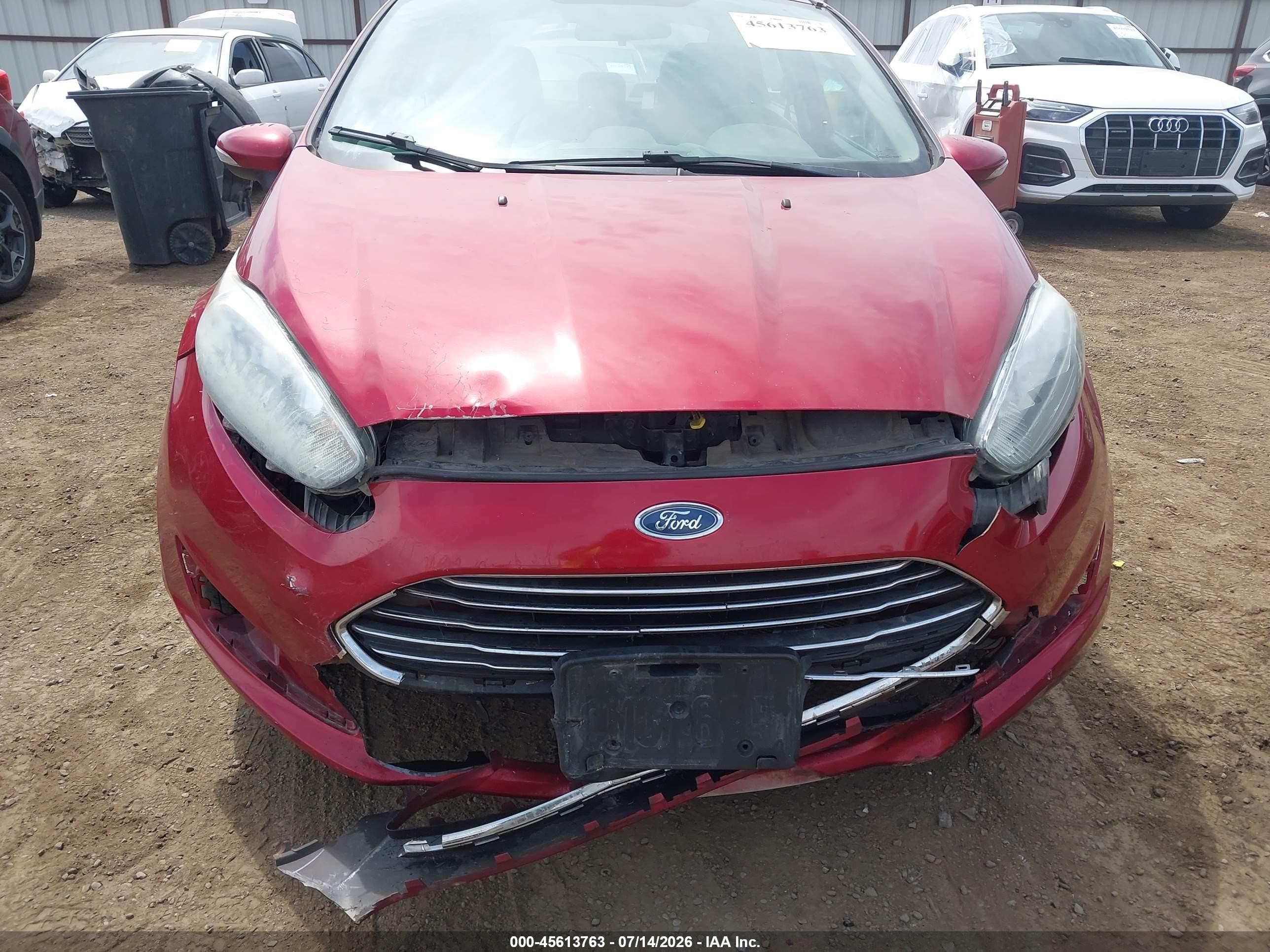 2014 Ford Fiesta Se Burgundy vin: 3FADP4BJ7EM241249
