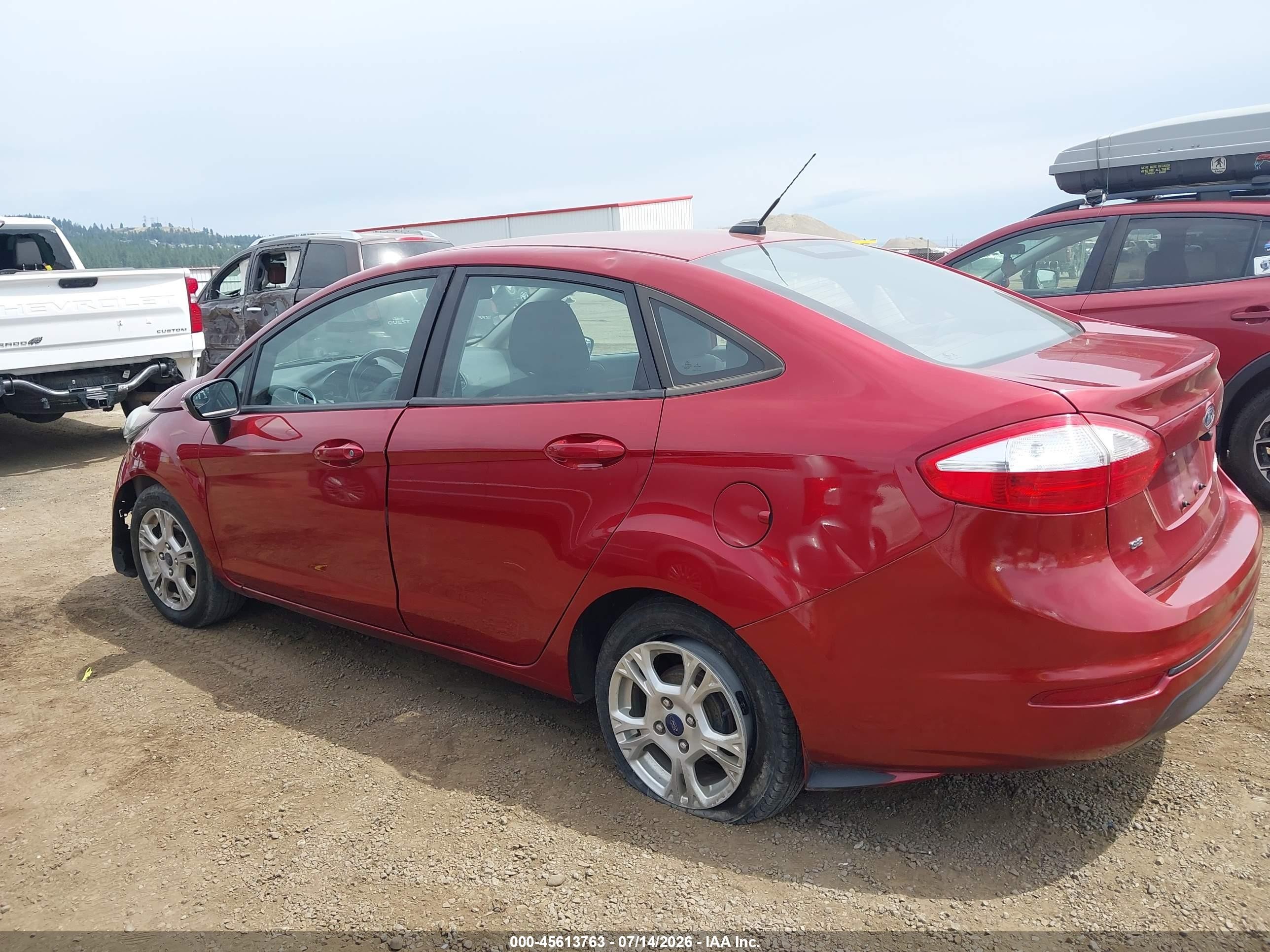 2014 Ford Fiesta Se Burgundy vin: 3FADP4BJ7EM241249