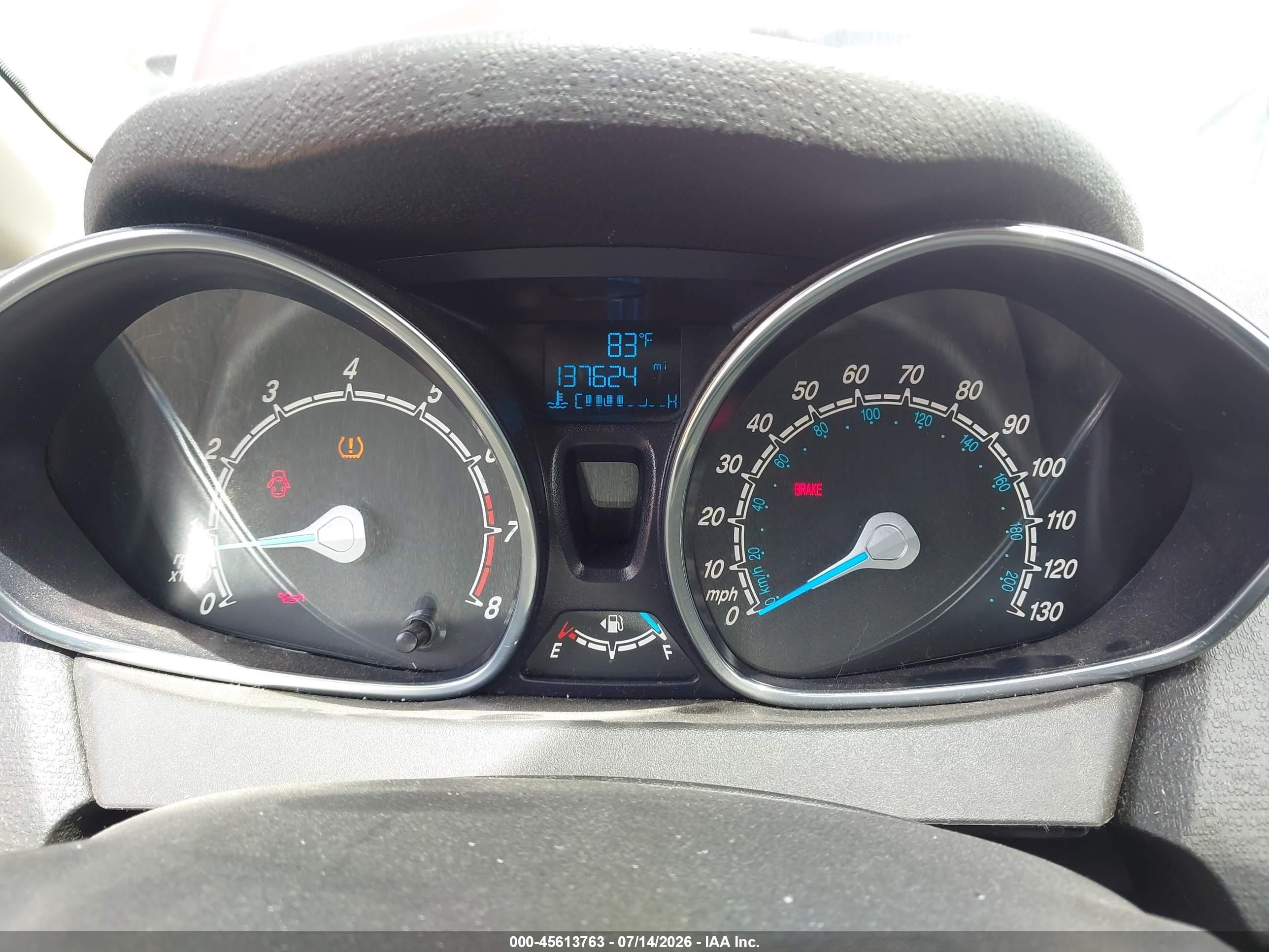 2014 Ford Fiesta Se Burgundy vin: 3FADP4BJ7EM241249