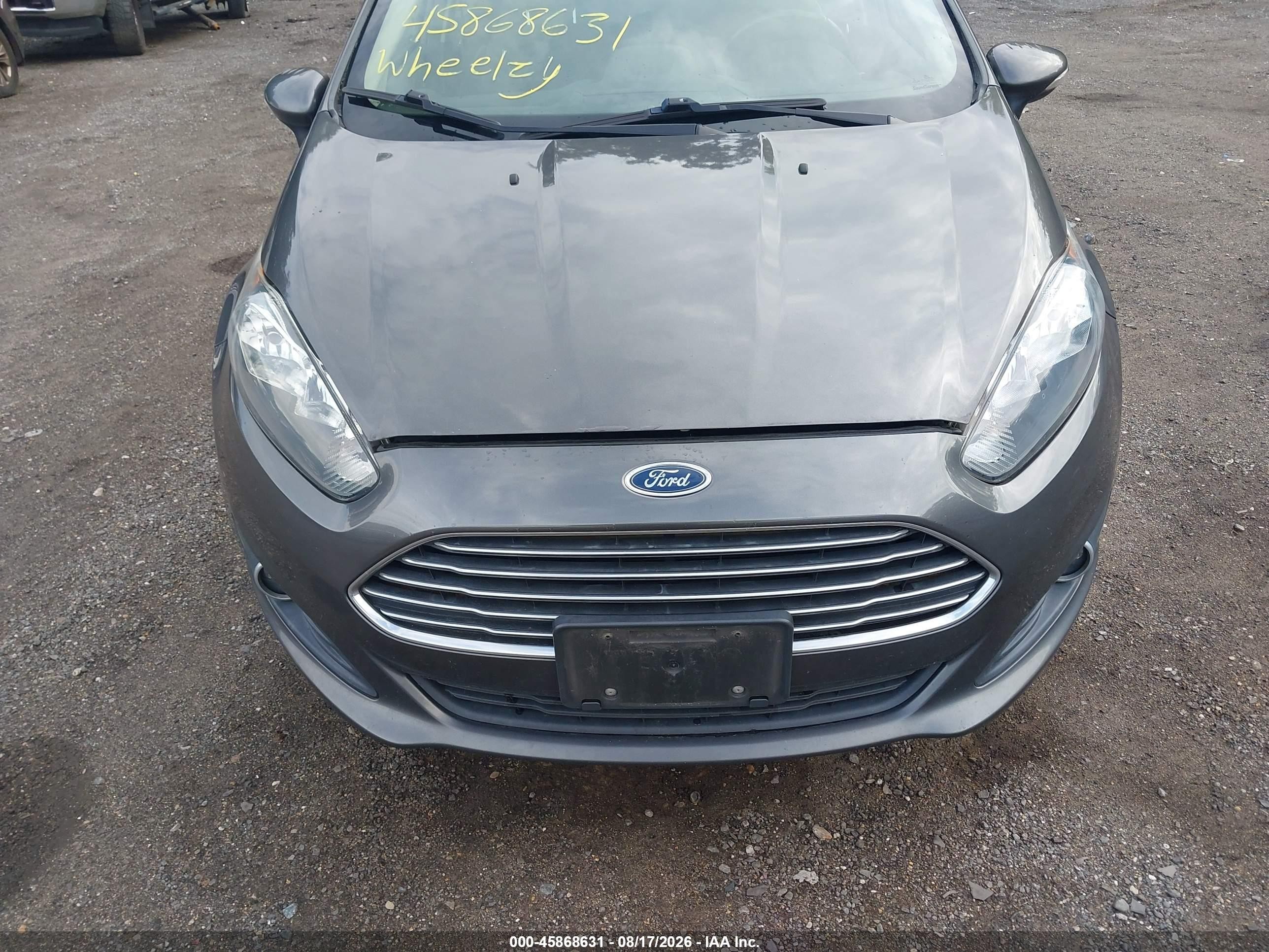 2015 Ford Fiesta Se Gray vin: 3FADP4BJ7FM223772