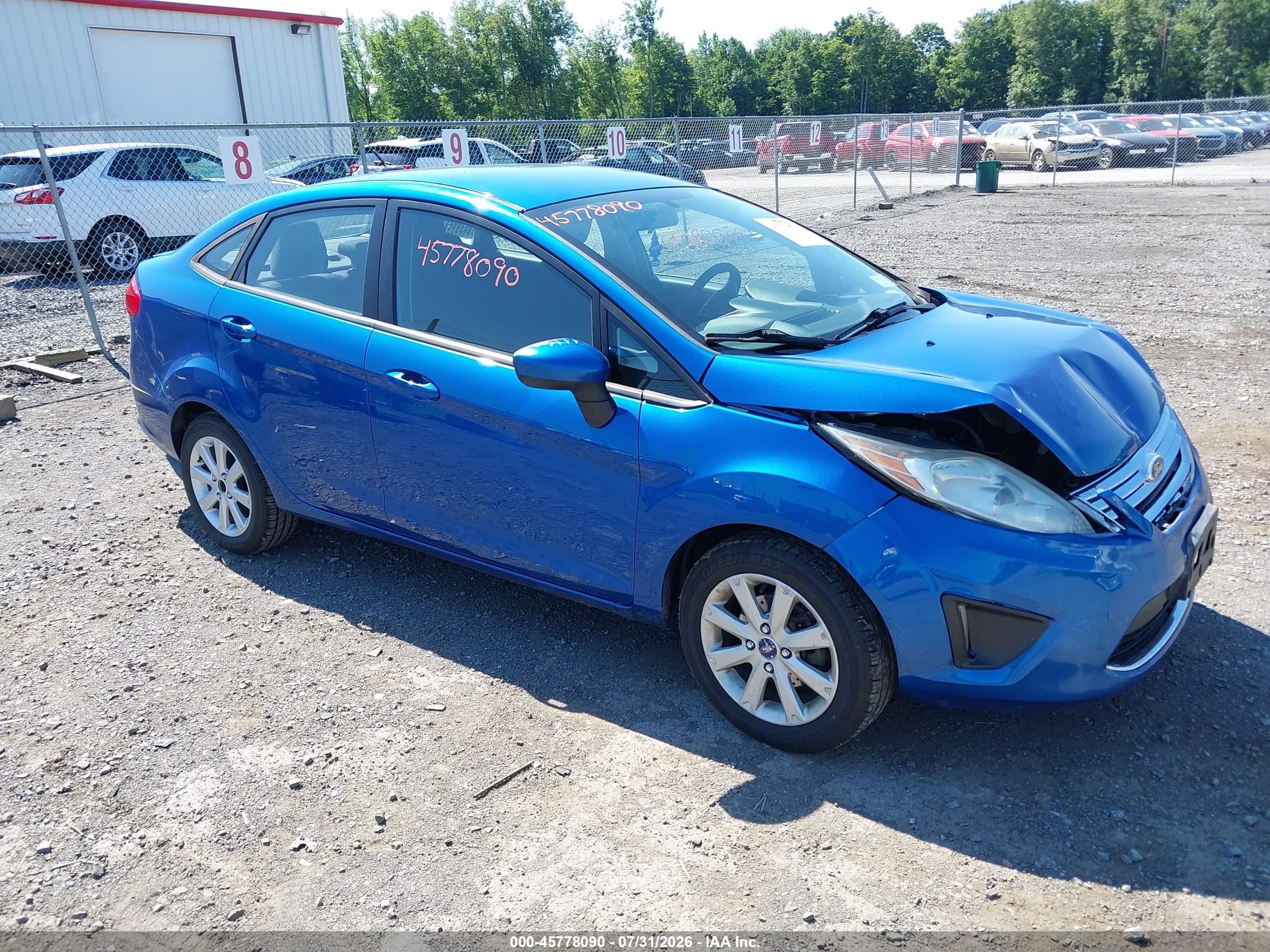 2011 Ford Fiesta Se Blue vin: 3FADP4BJ8BM142371