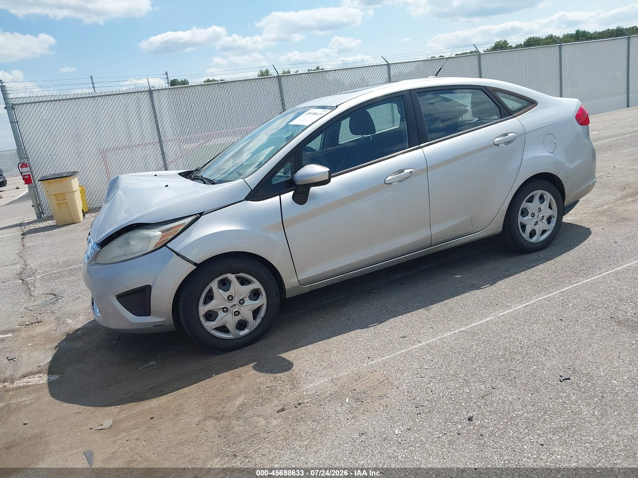 2012 Ford Fiesta Se Silver vin: 3FADP4BJ8CM207642