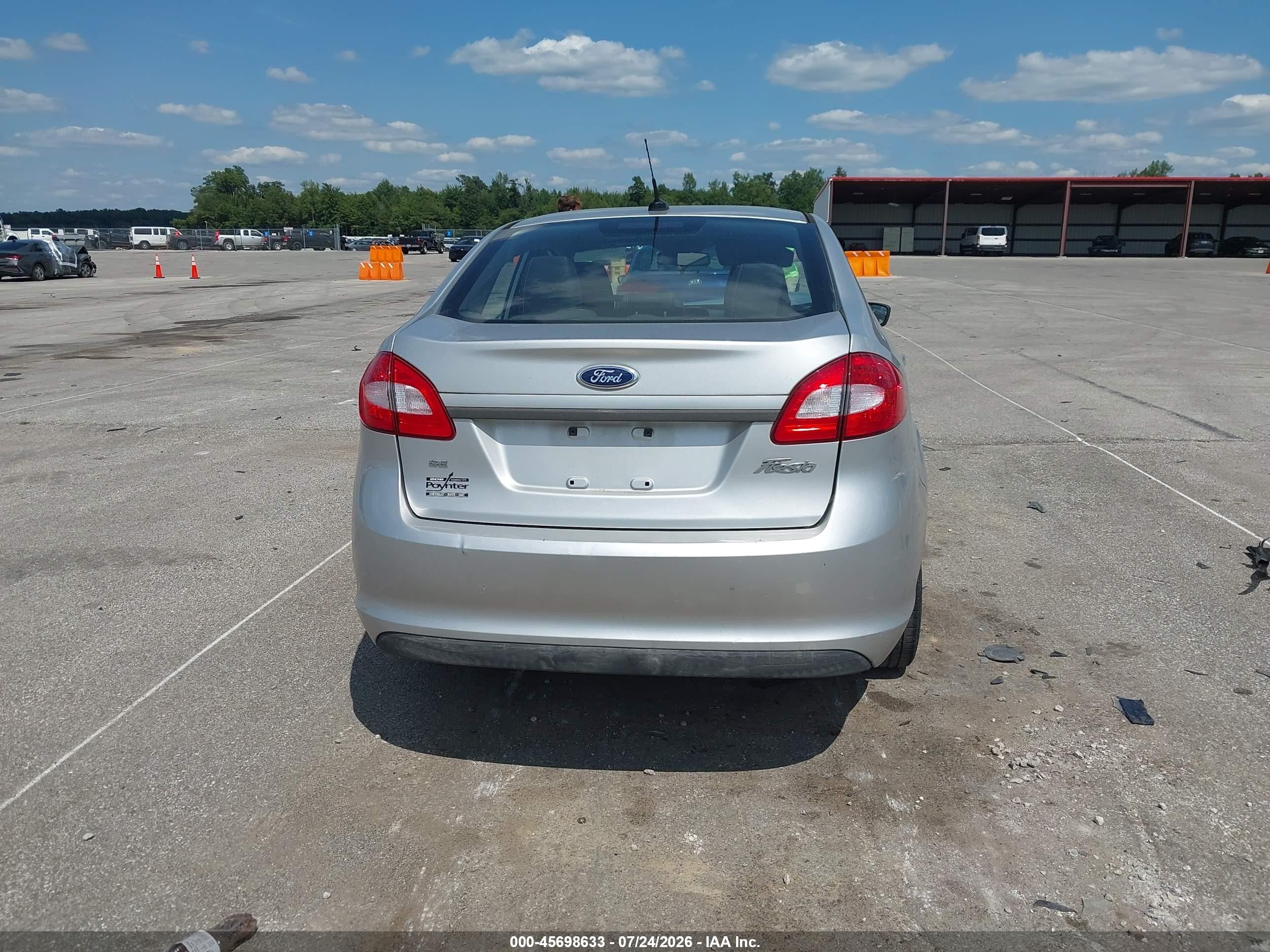 2012 Ford Fiesta Se Silver vin: 3FADP4BJ8CM207642