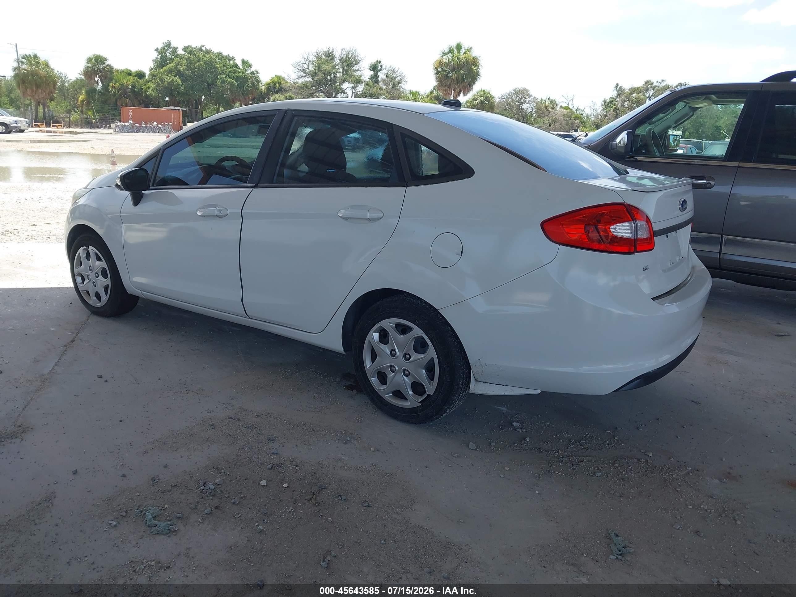 2013 Ford Fiesta Se White vin: 3FADP4BJ8DM158041