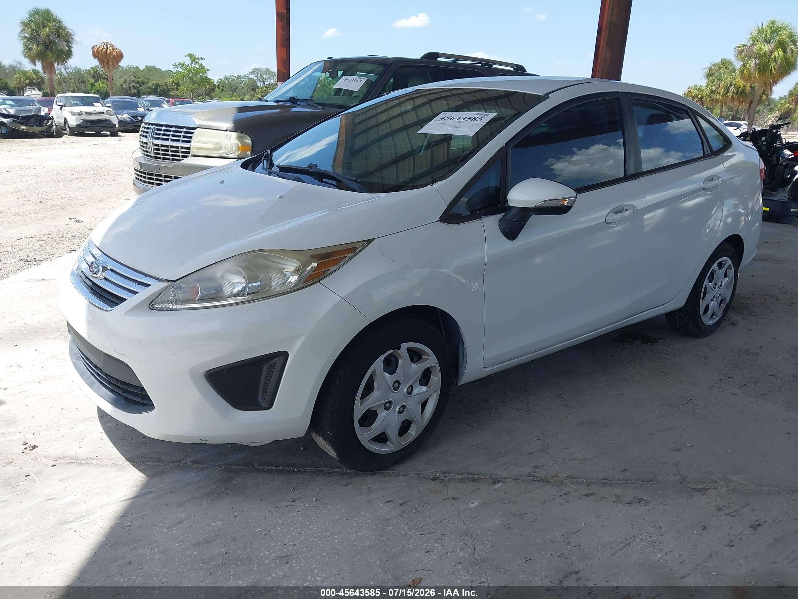 2013 Ford Fiesta Se White vin: 3FADP4BJ8DM158041