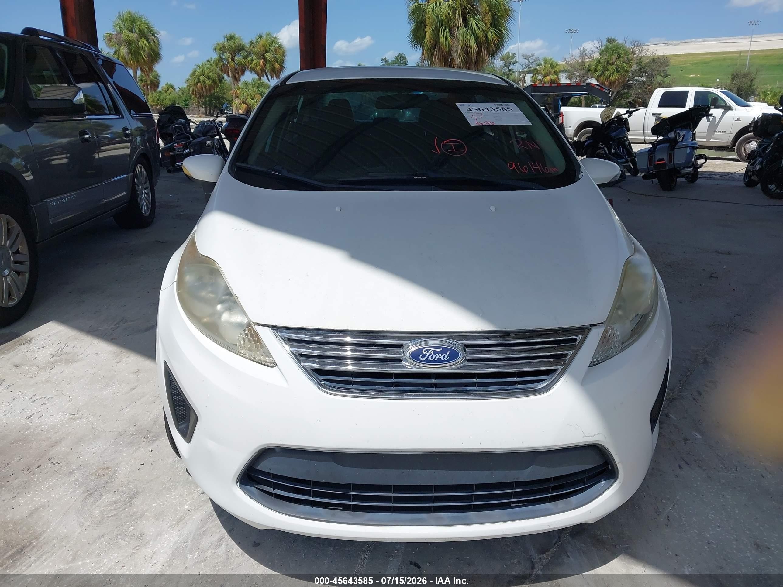 2013 Ford Fiesta Se White vin: 3FADP4BJ8DM158041