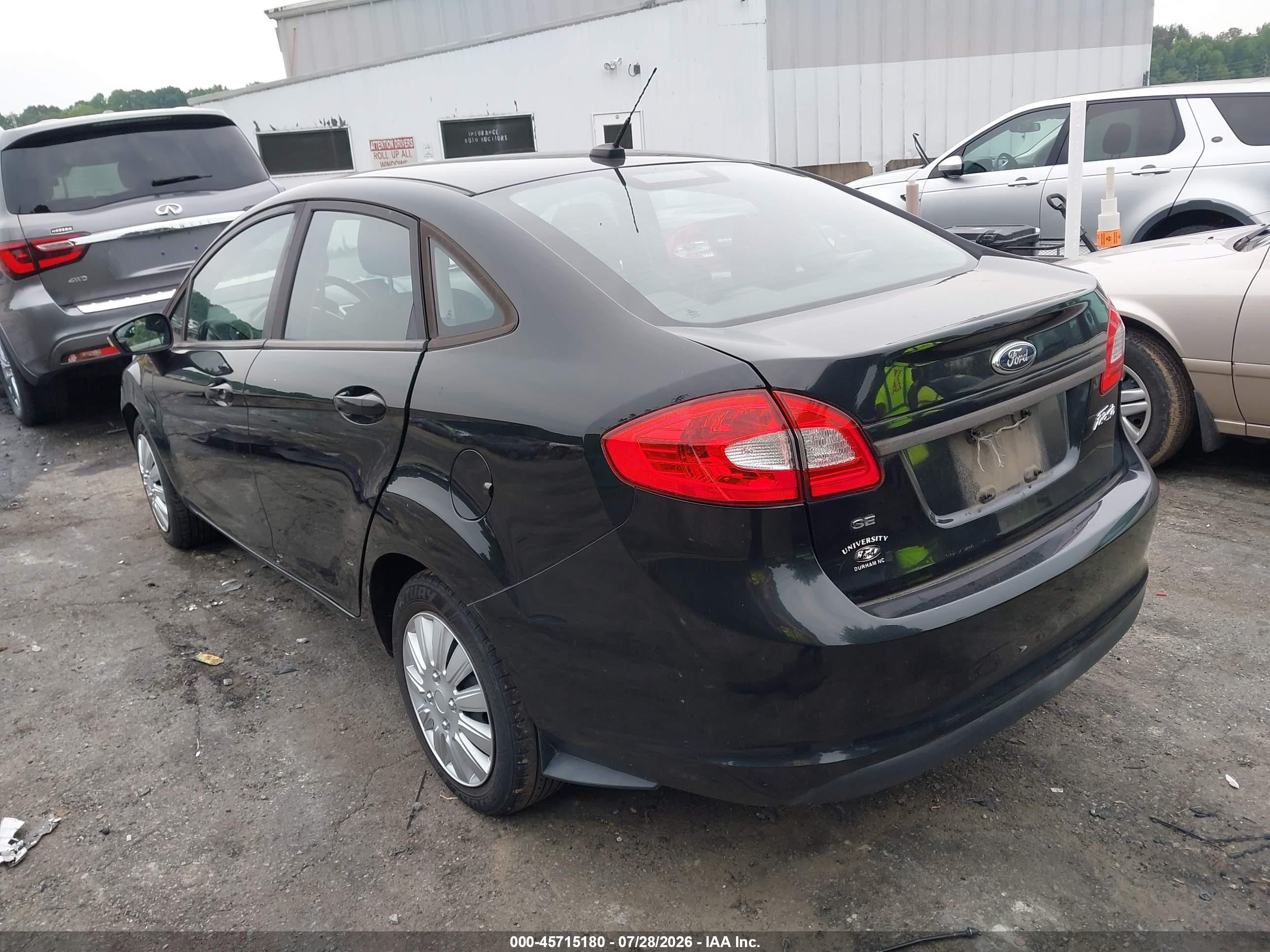 2013 Ford Fiesta Se Black vin: 3FADP4BJ8DM171503