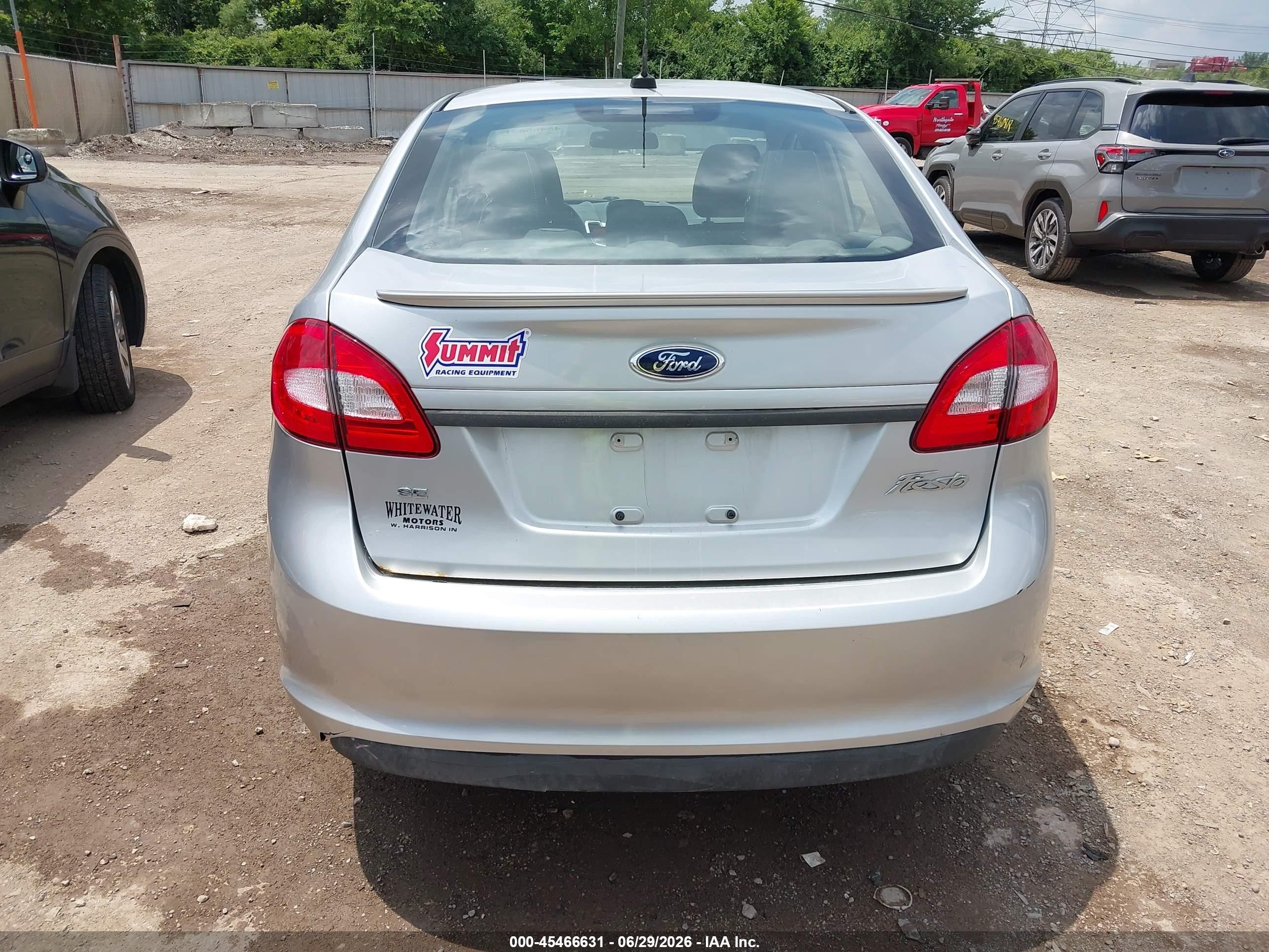2013 Ford Fiesta Se Silver vin: 3FADP4BJ8DM176149