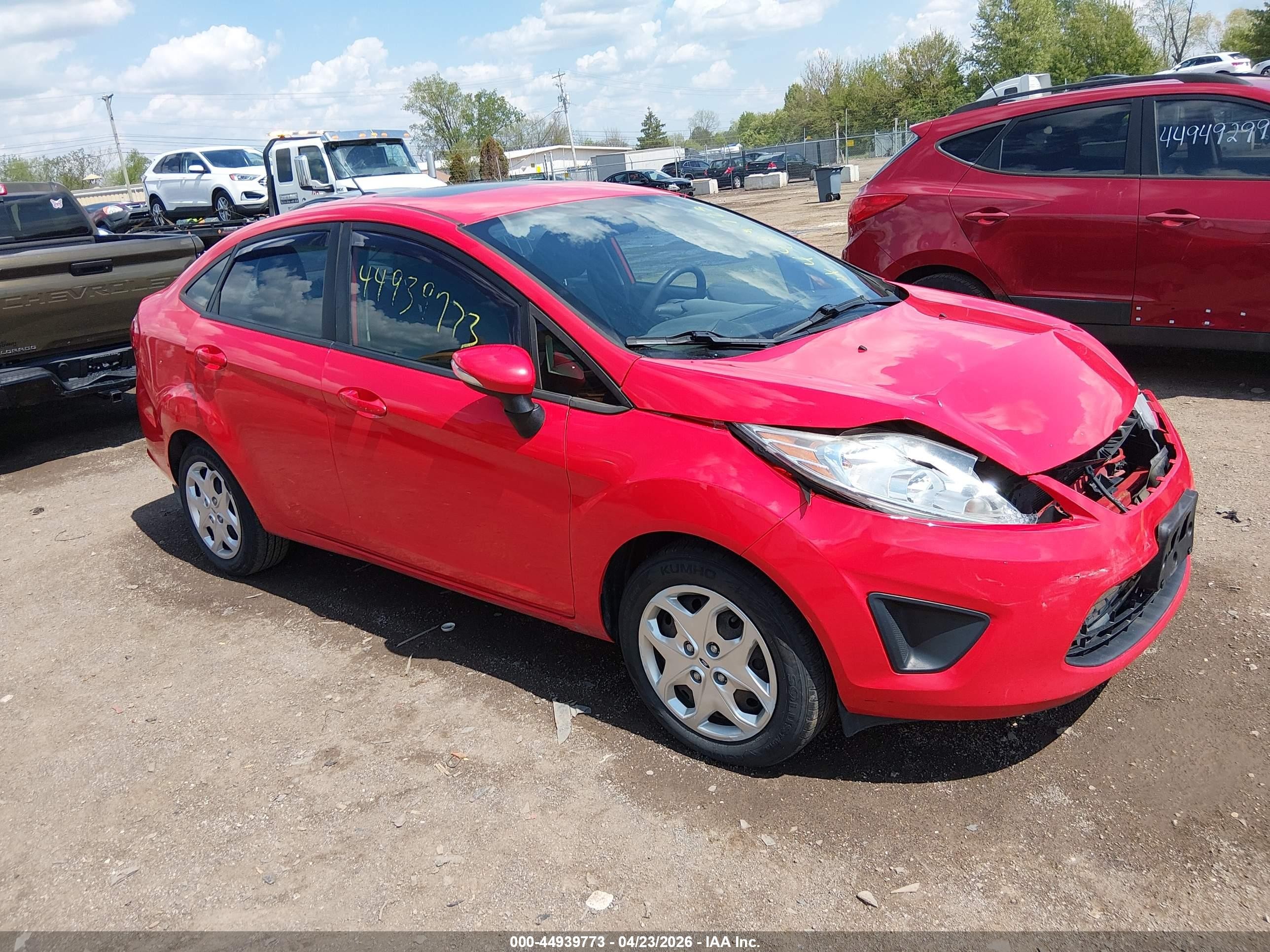 2013 Ford Fiesta Se Red vin: 3FADP4BJ8DM193369