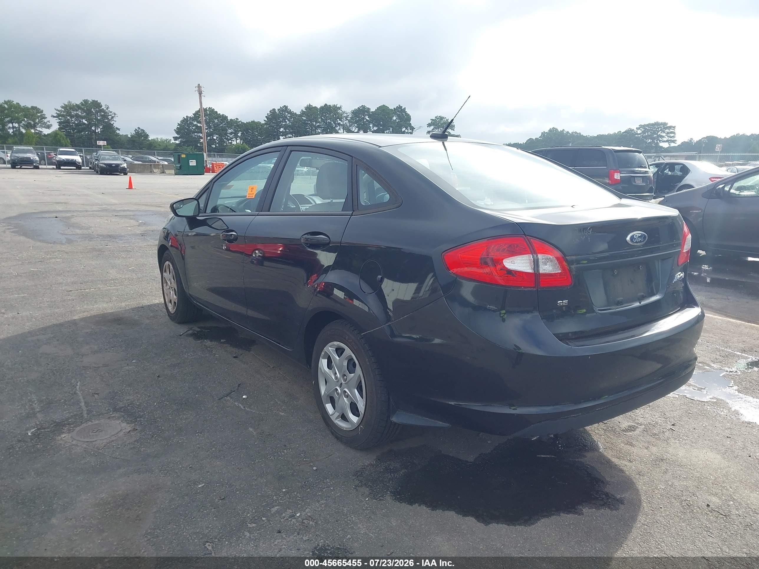 2013 Ford Fiesta Se Black vin: 3FADP4BJ8DM213524