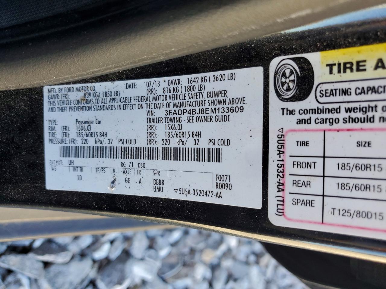 2014 Ford Fiesta Se Black vin: 3FADP4BJ8EM133609