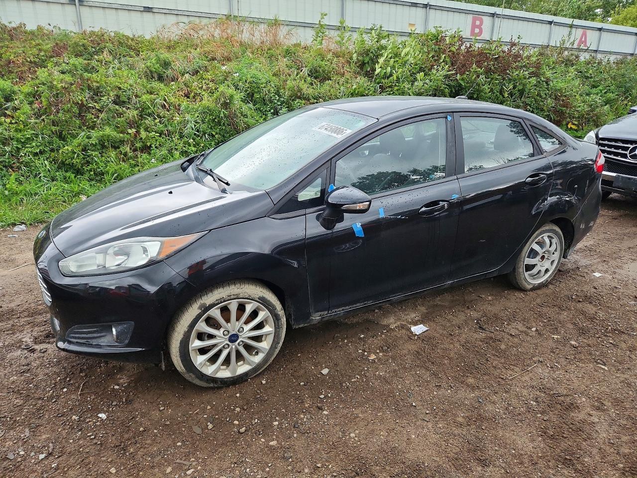 2014 Ford Fiesta Se Black vin: 3FADP4BJ8EM186357