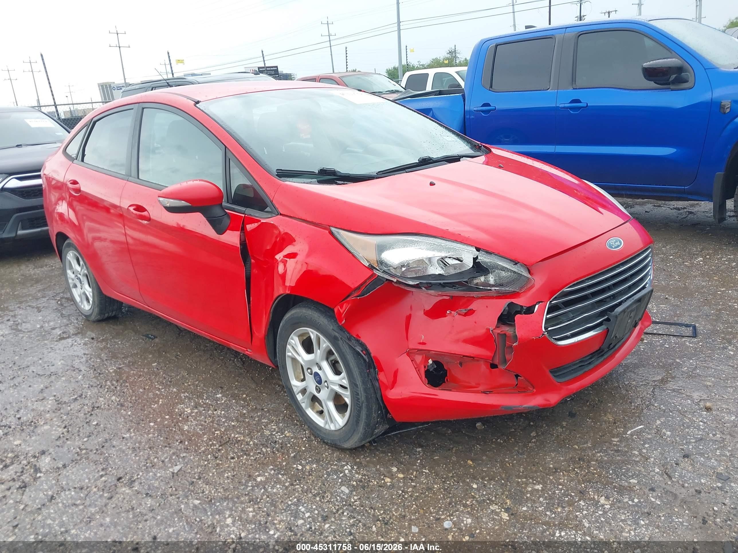 2014 Ford Fiesta Se Red vin: 3FADP4BJ8EM195673