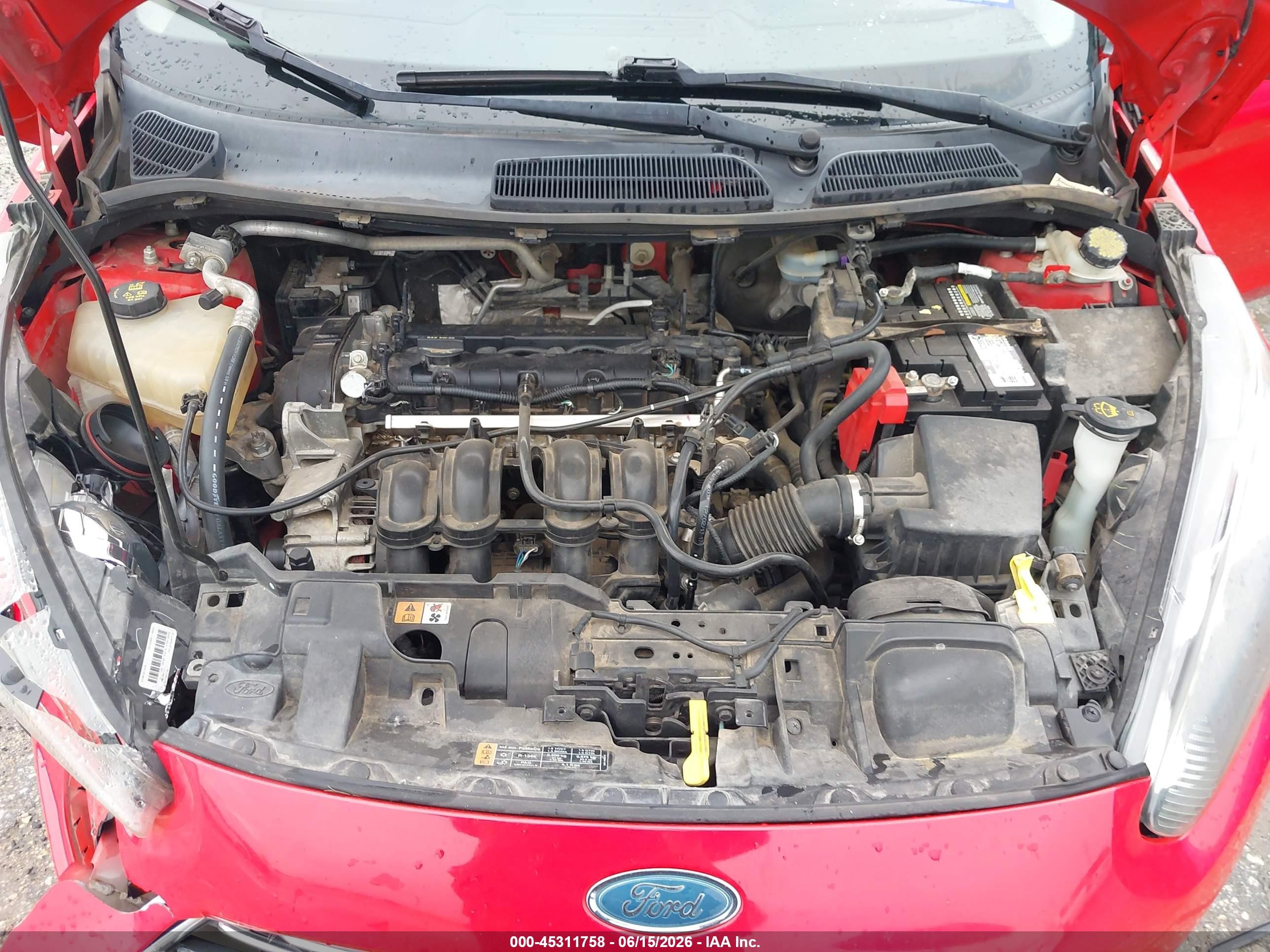 2014 Ford Fiesta Se Red vin: 3FADP4BJ8EM195673