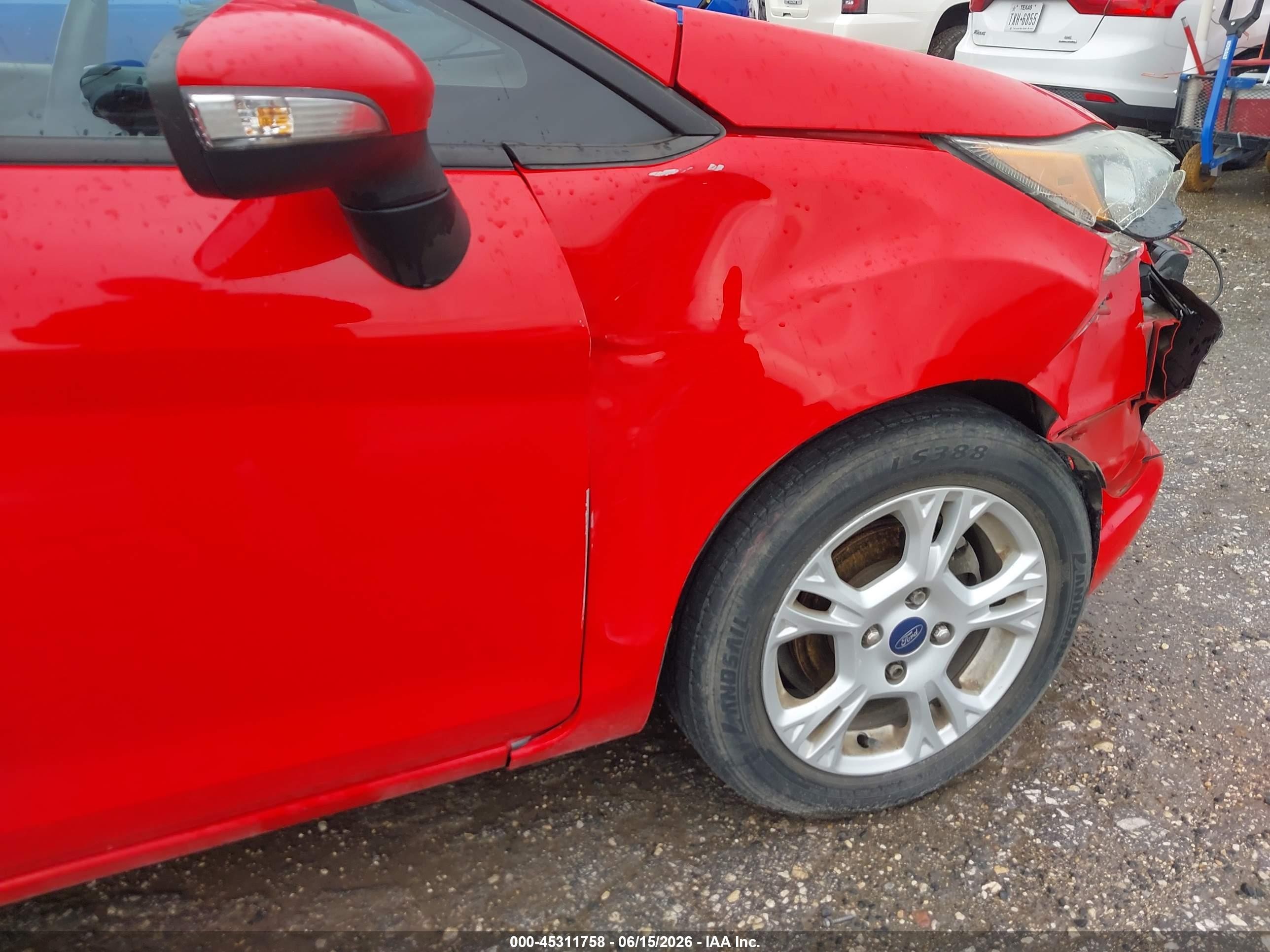 2014 Ford Fiesta Se Red vin: 3FADP4BJ8EM195673