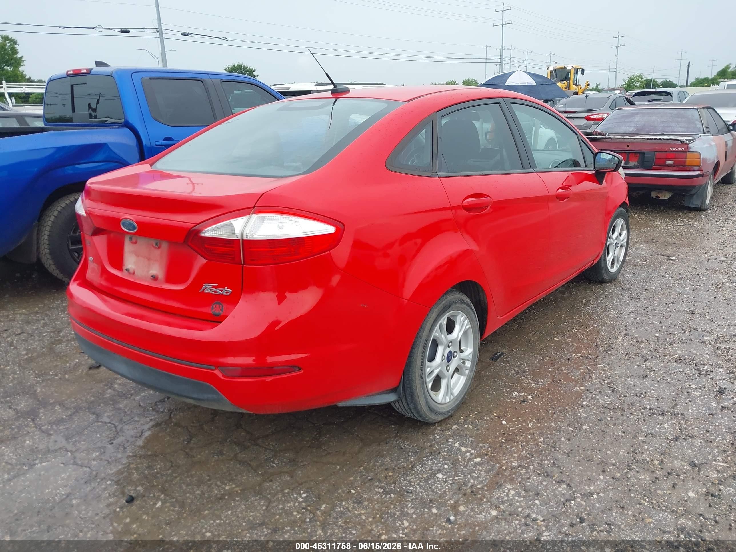 2014 Ford Fiesta Se Red vin: 3FADP4BJ8EM195673