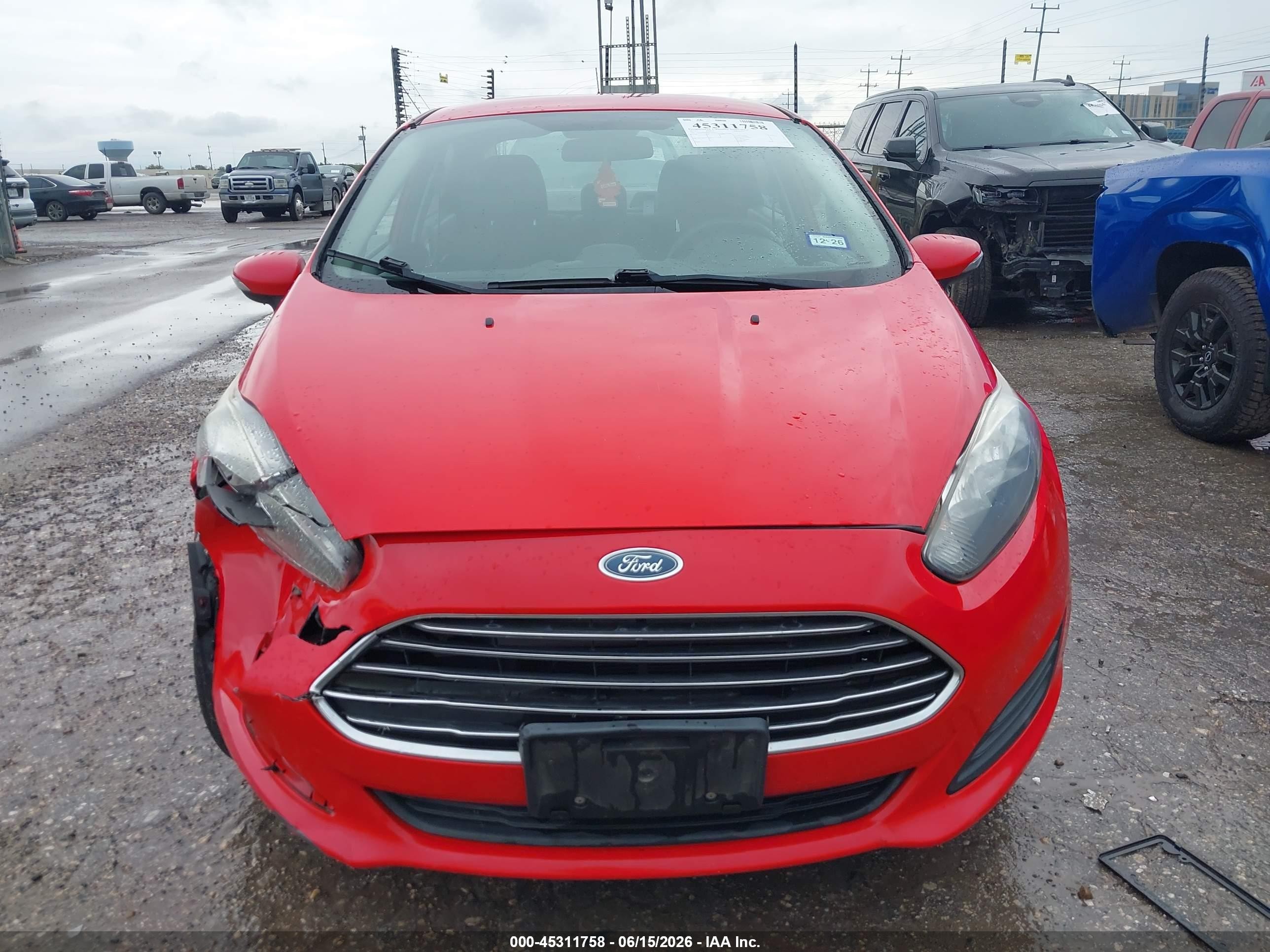 2014 Ford Fiesta Se Red vin: 3FADP4BJ8EM195673