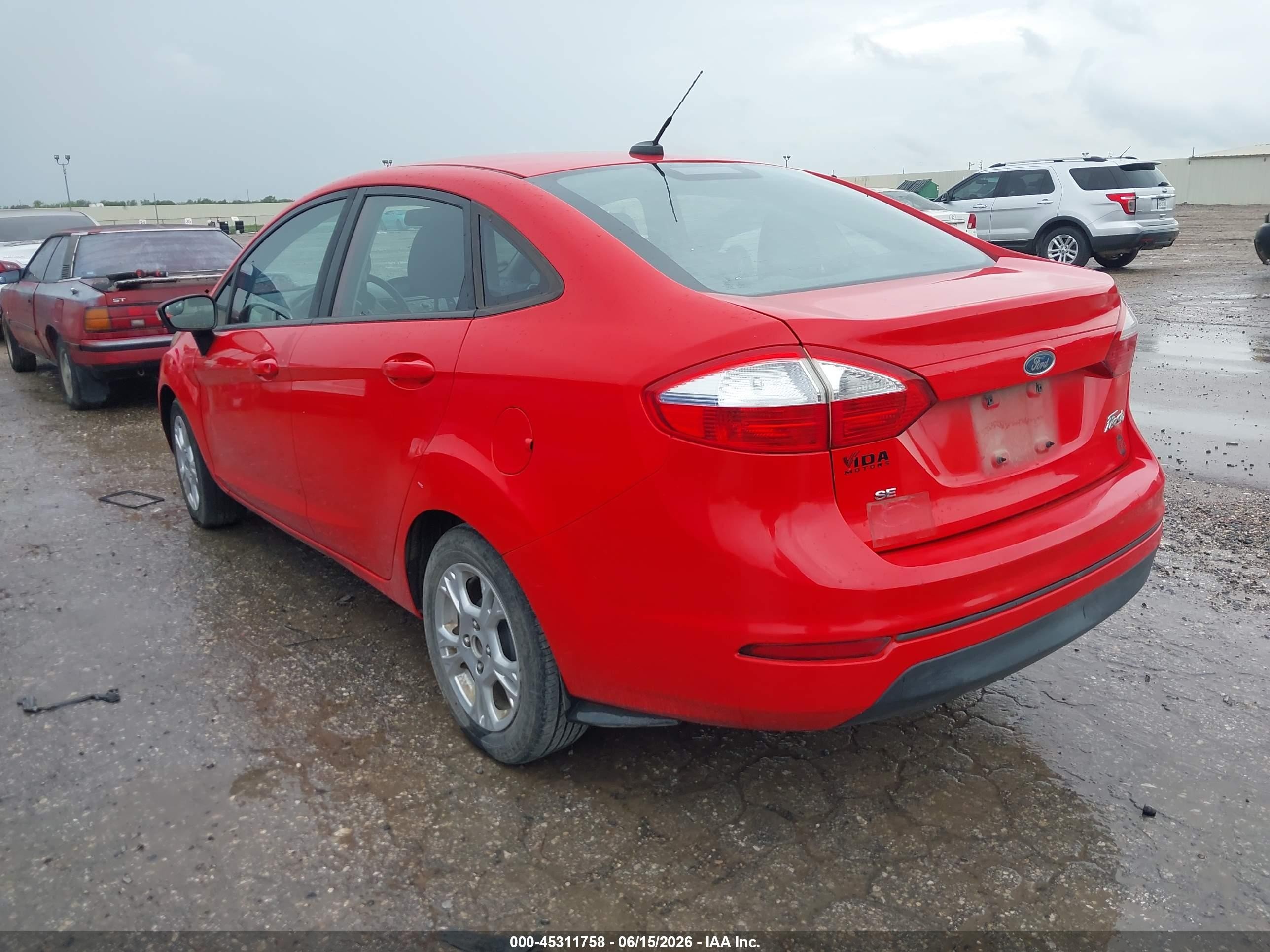 2014 Ford Fiesta Se Red vin: 3FADP4BJ8EM195673