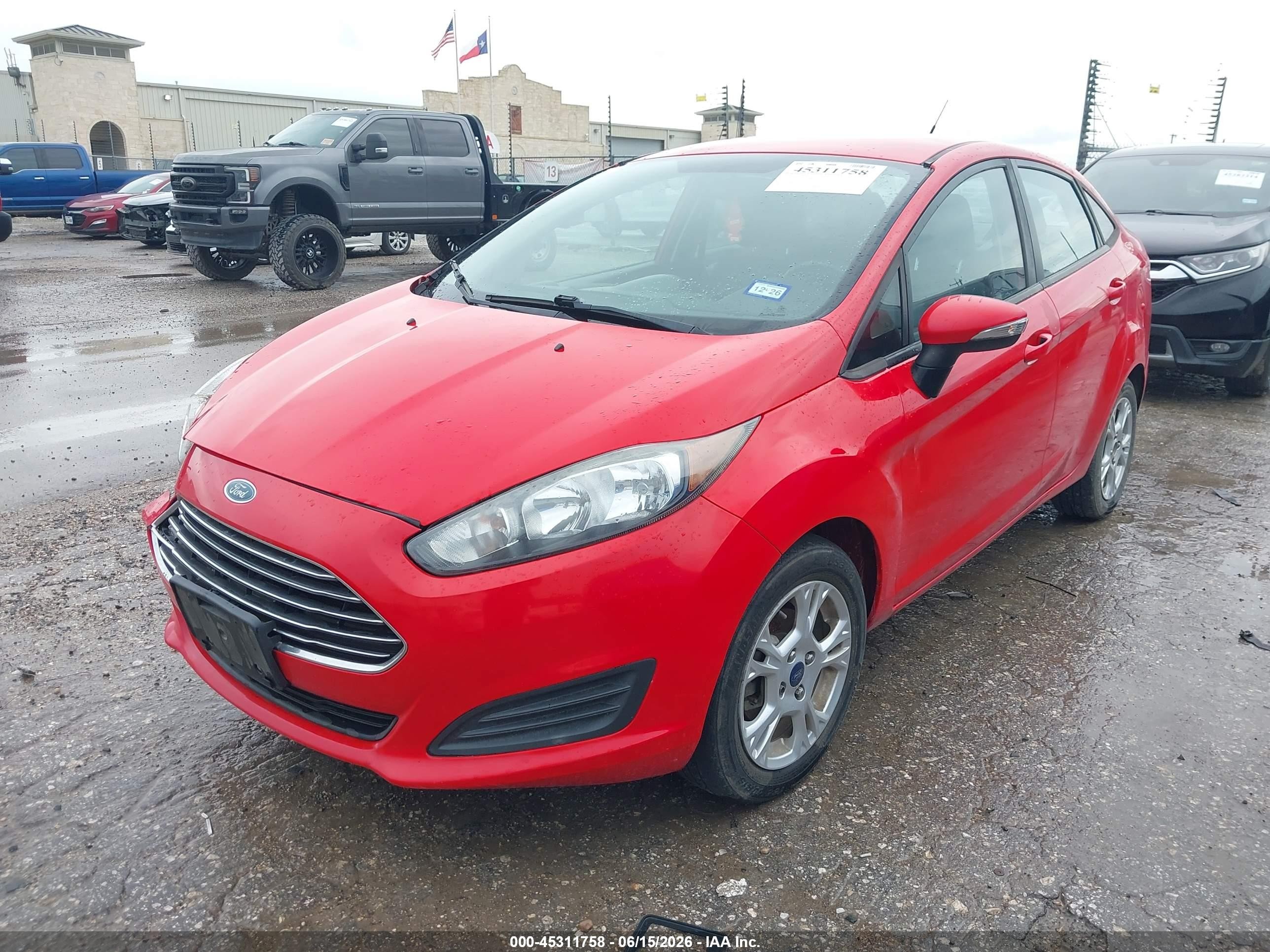 2014 Ford Fiesta Se Red vin: 3FADP4BJ8EM195673