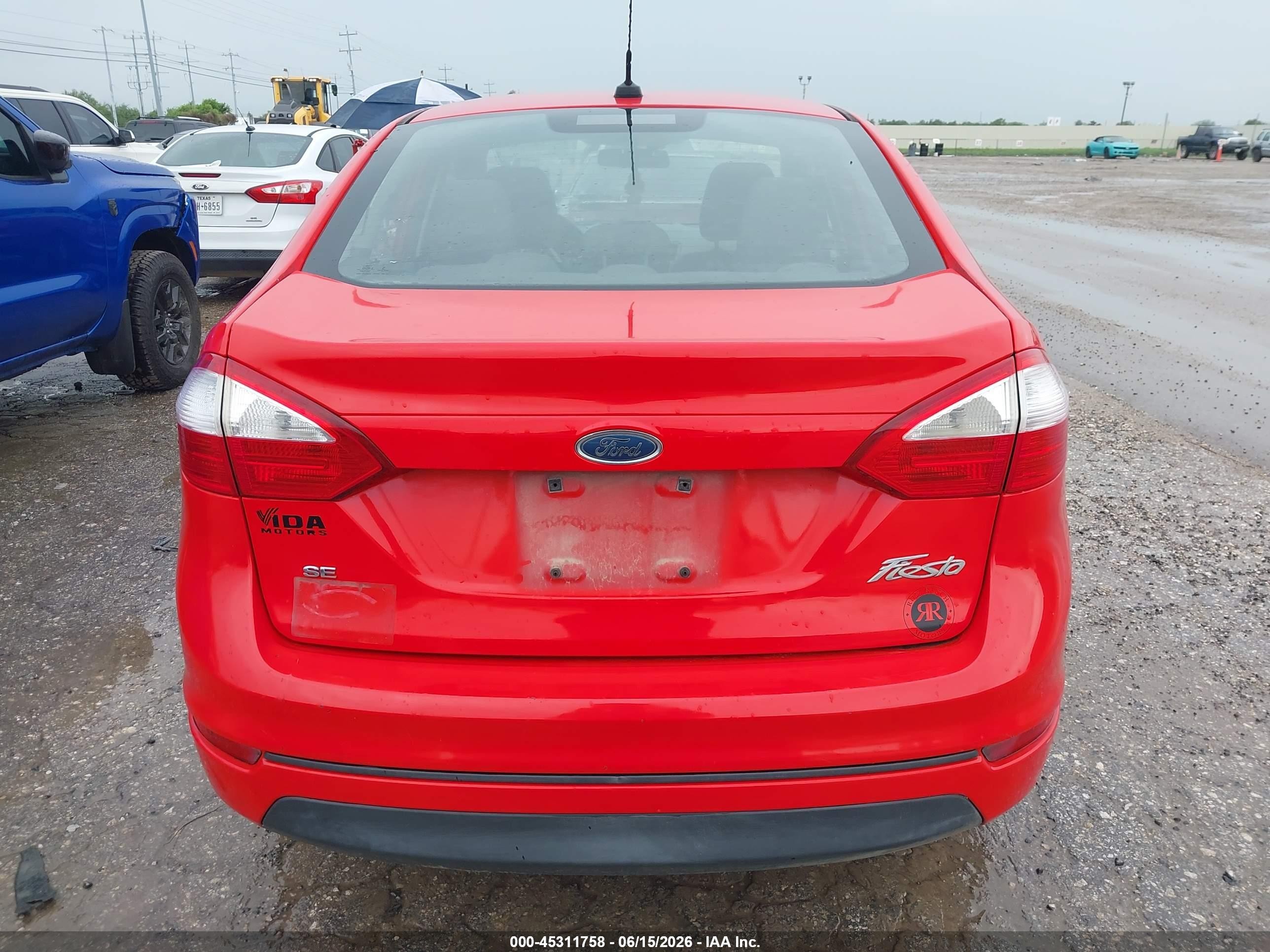 2014 Ford Fiesta Se Red vin: 3FADP4BJ8EM195673