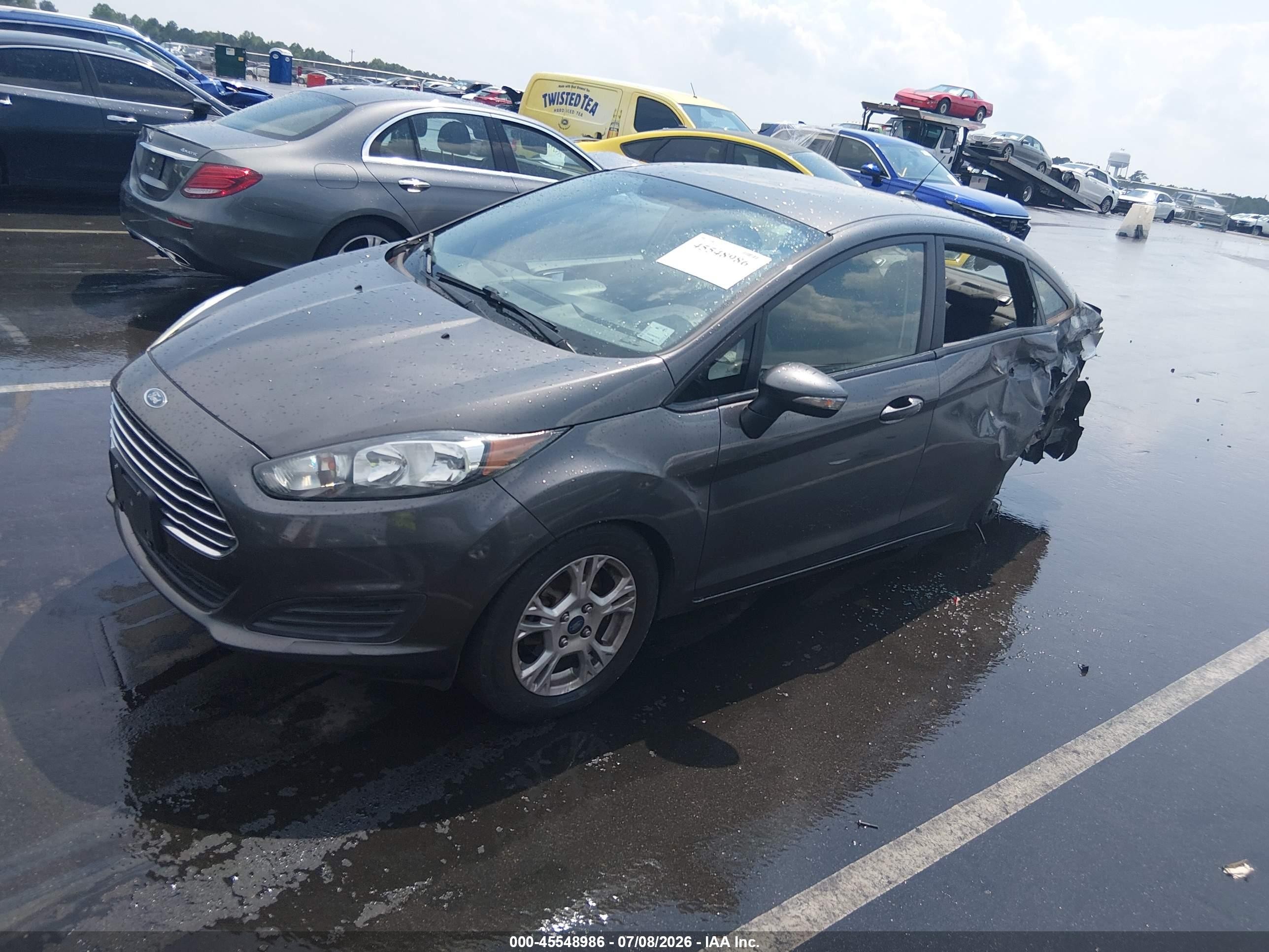 2015 Ford Fiesta Se Серый vin: 3FADP4BJ8FM101938