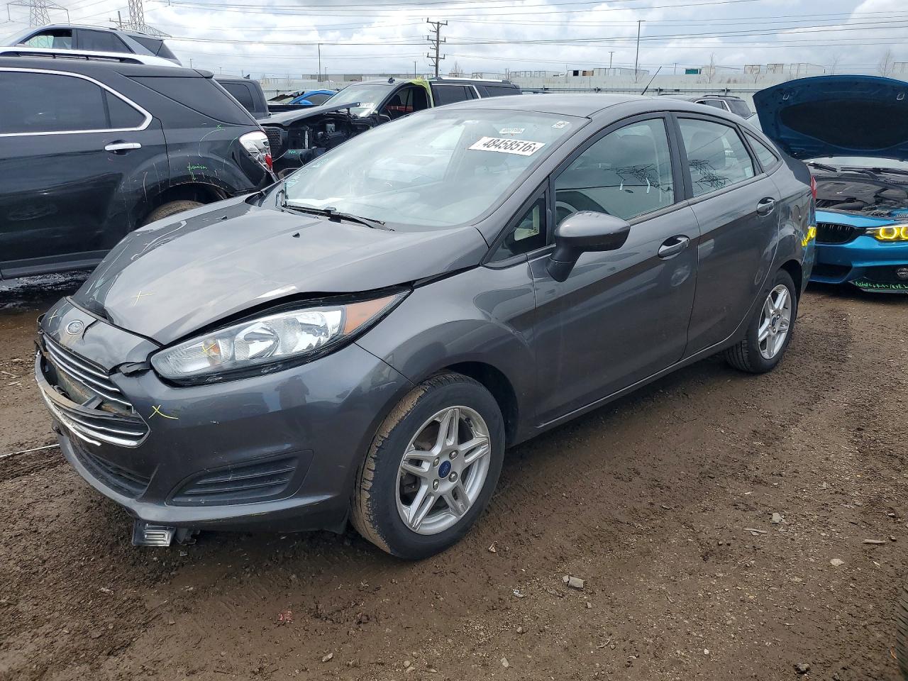 2019 Ford Fiesta Se Gray vin: 3FADP4BJ8KM104378