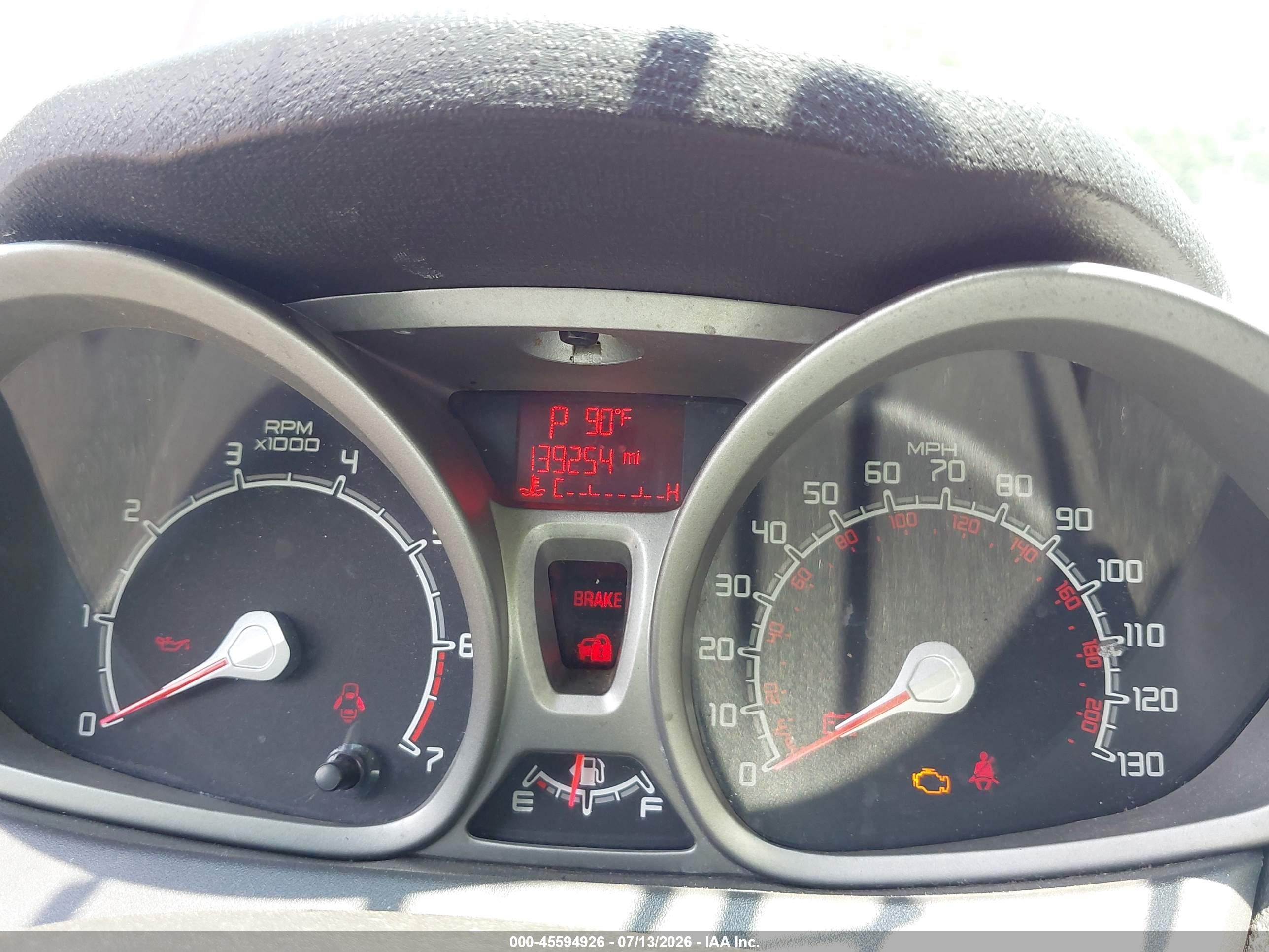 2013 Ford Fiesta Se Red vin: 3FADP4BJ9DM108927