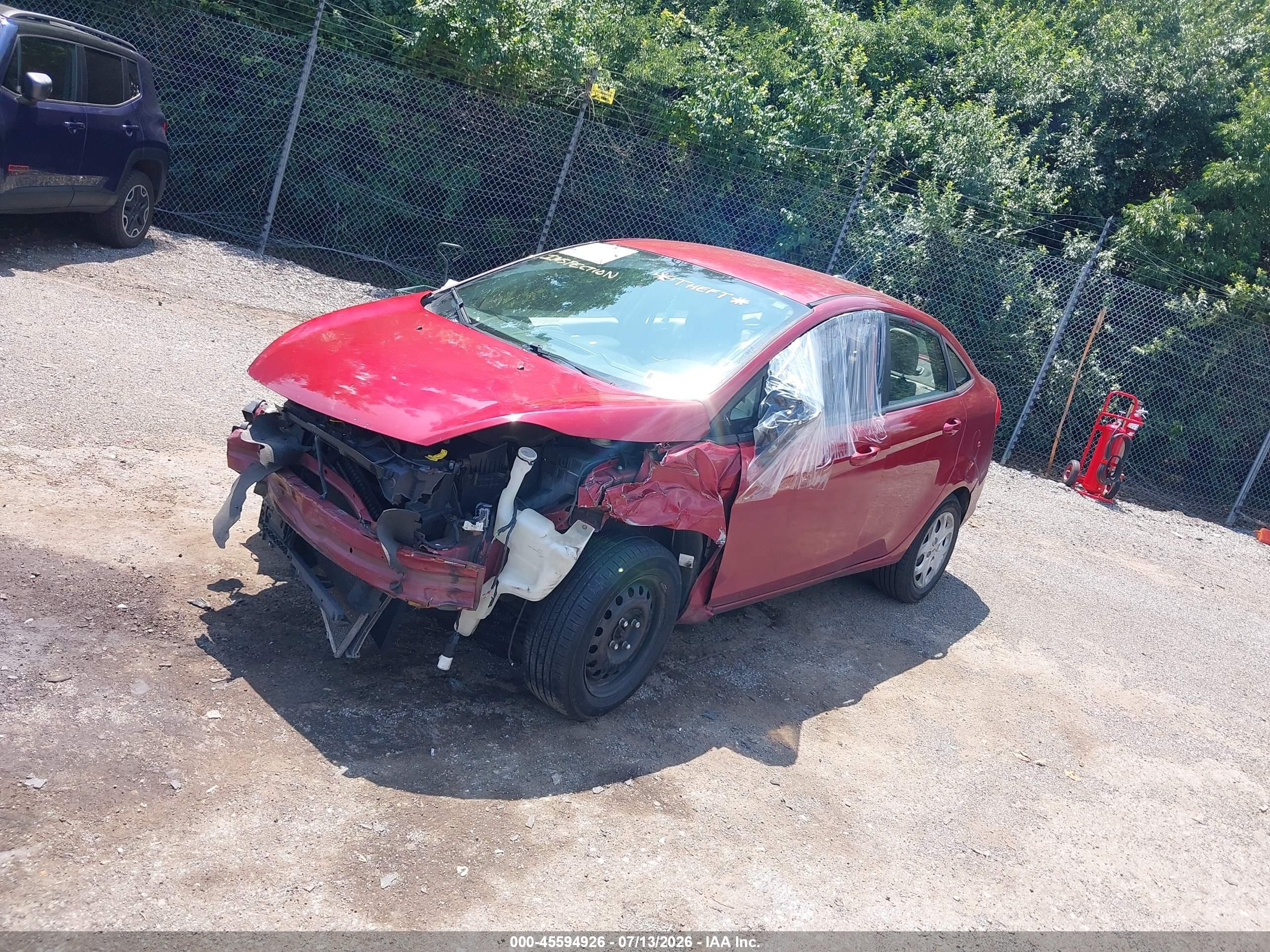 2013 Ford Fiesta Se Red vin: 3FADP4BJ9DM108927