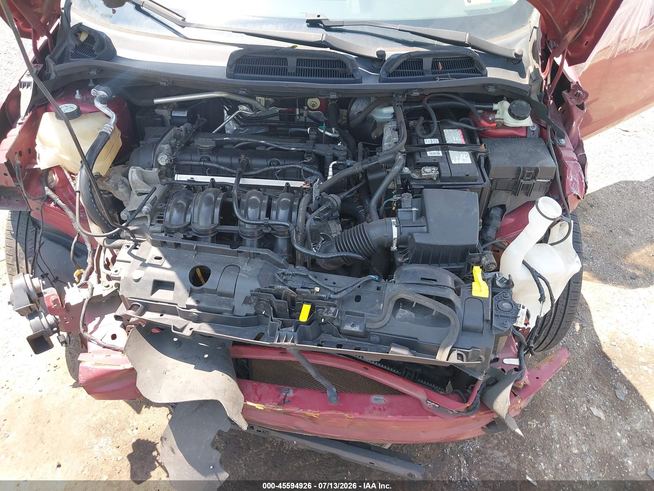 2013 Ford Fiesta Se Red vin: 3FADP4BJ9DM108927