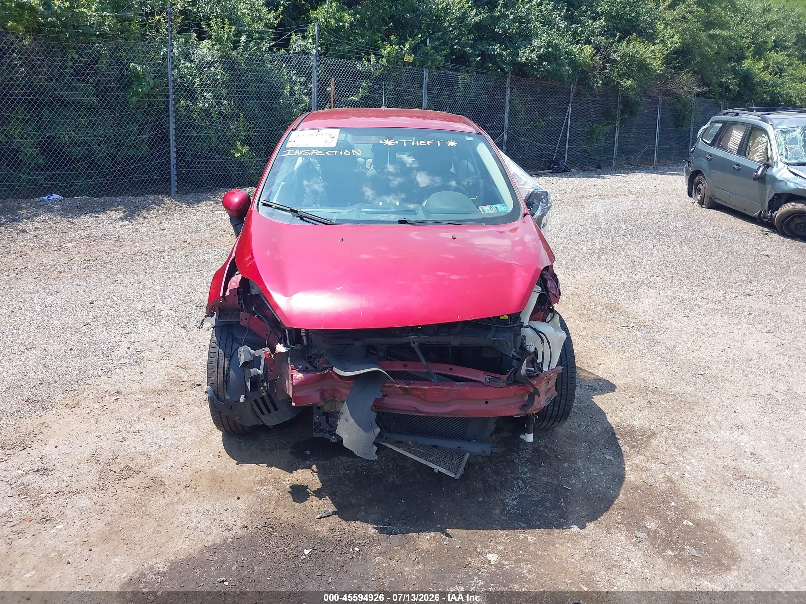 2013 Ford Fiesta Se Red vin: 3FADP4BJ9DM108927