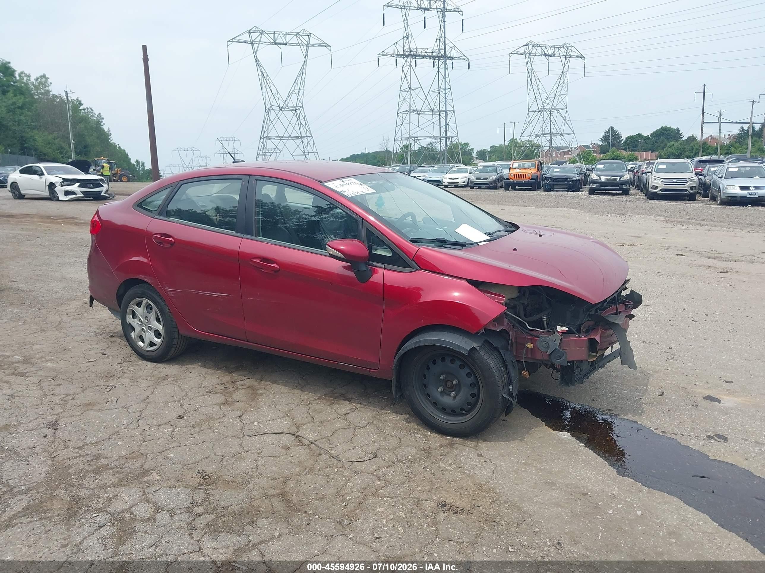2013 Ford Fiesta Se Red vin: 3FADP4BJ9DM108927