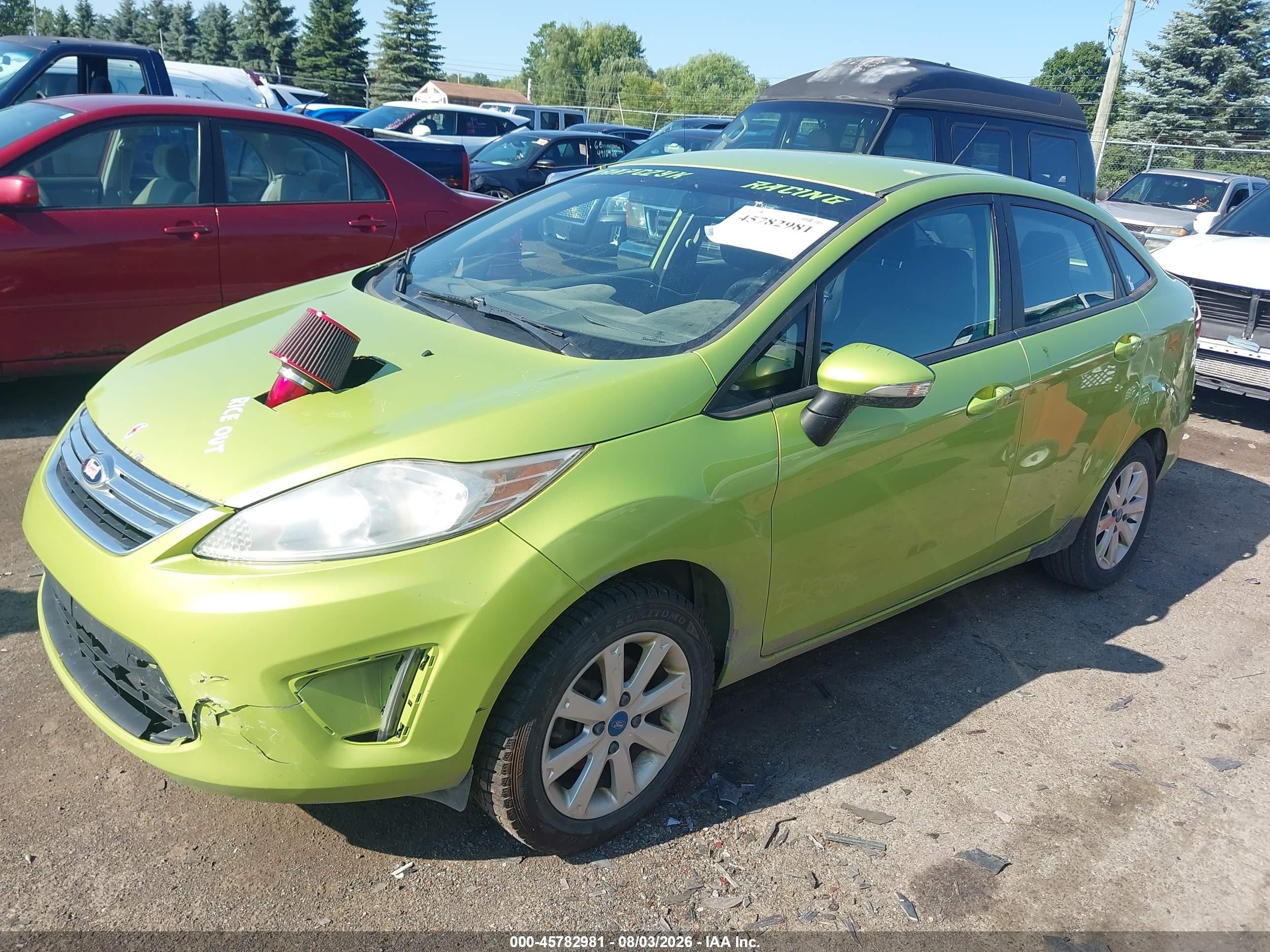 2013 Ford Fiesta Se Green vin: 3FADP4BJ9DM158694
