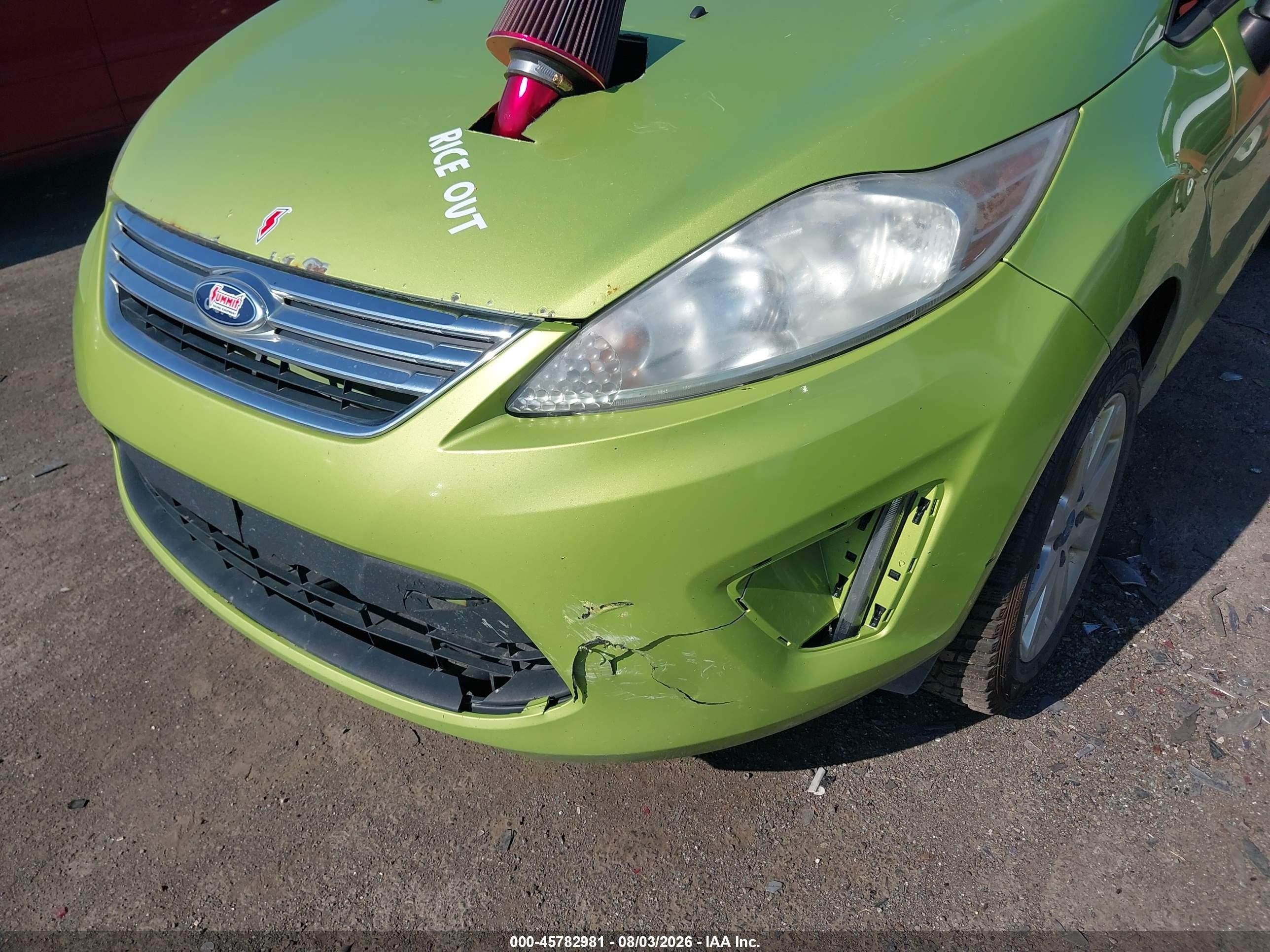2013 Ford Fiesta Se Green vin: 3FADP4BJ9DM158694